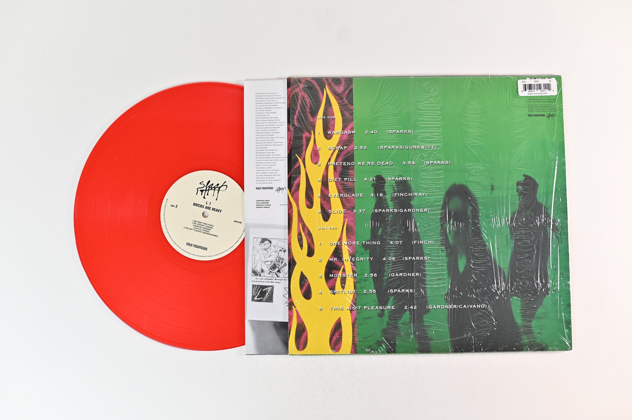 L7 - Bricks Are Heavy on Plain Recordings Red Translucent Reissue