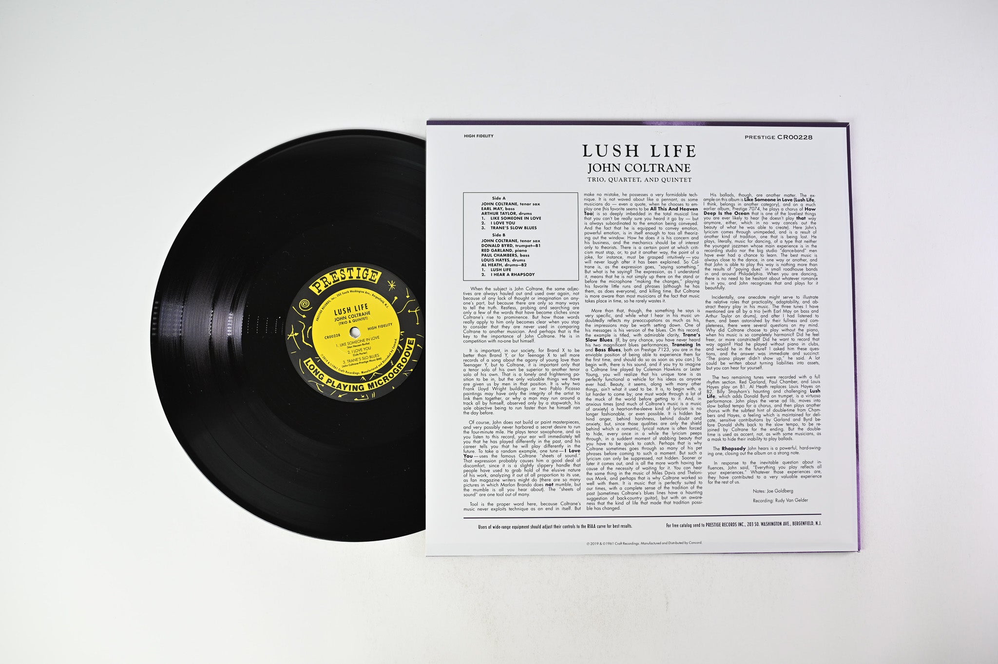 John Coltrane - Lush Life Numbered Reissue on Craft Recordings/Prestige