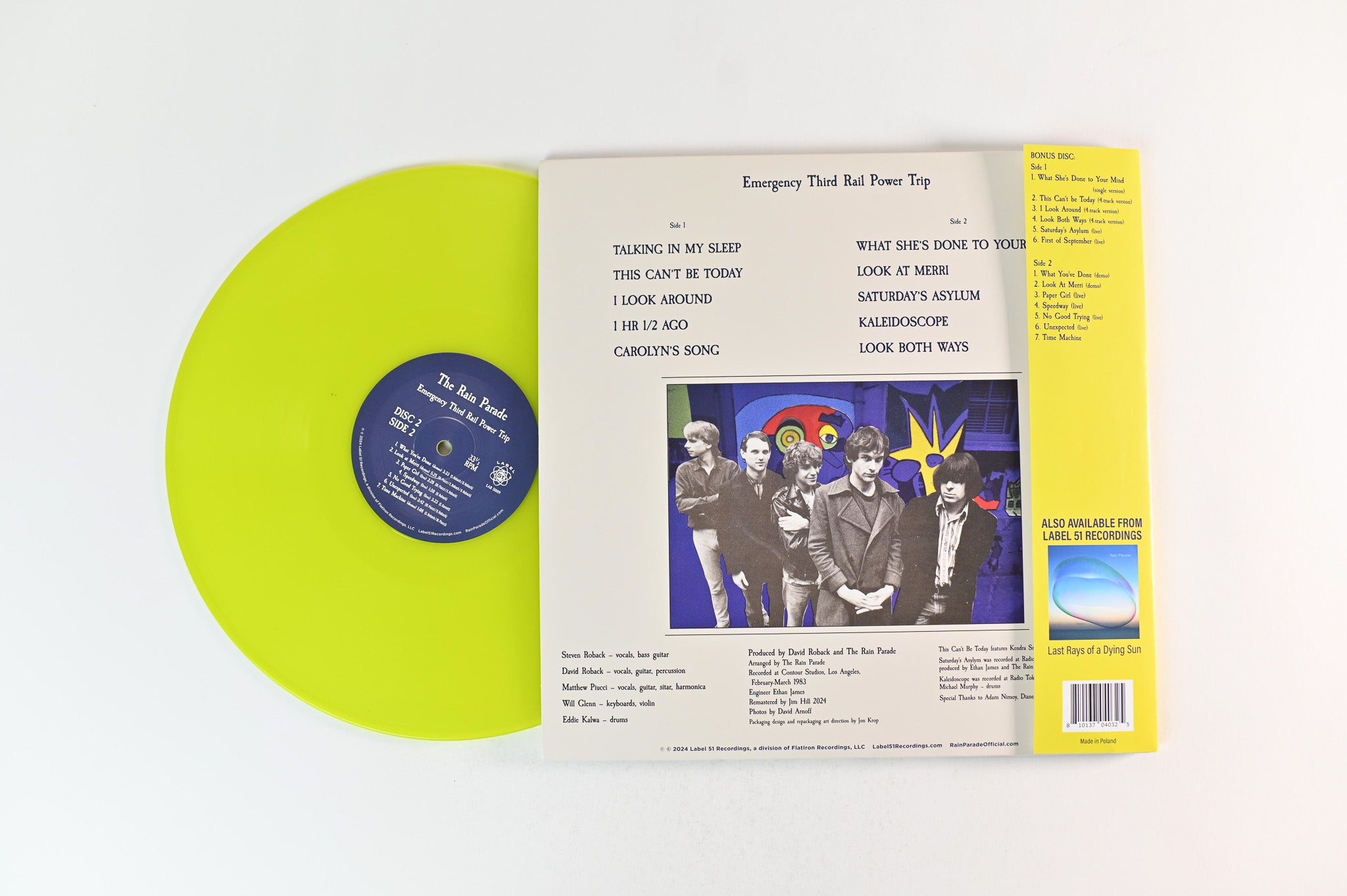 Rain Parade - Emergency Third Rail Power Trip on Label 51 RSD 2024 Ltd Red / Yellow Vinyl Reissue