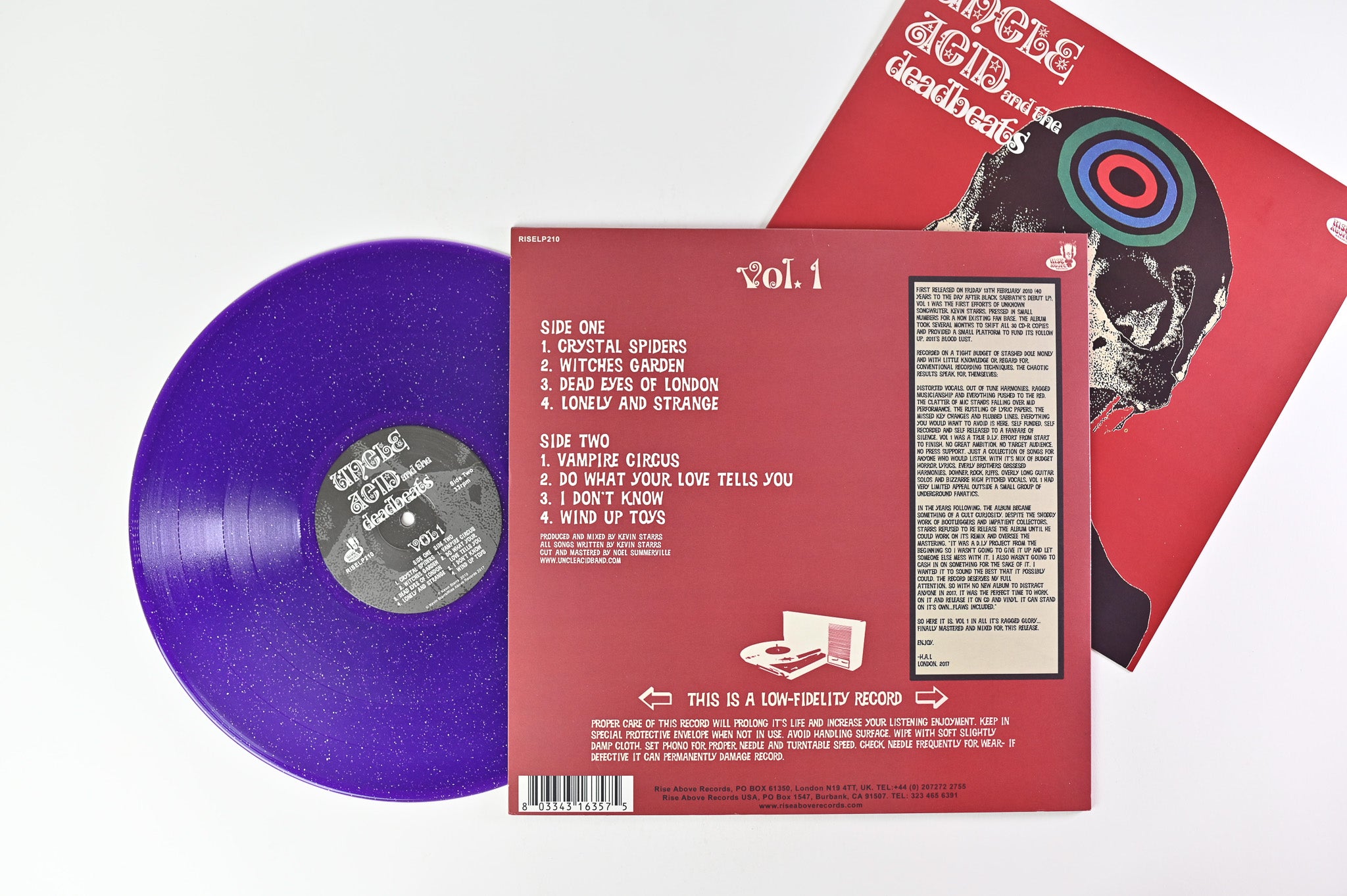 Uncle Acid & The Deadbeats - Vol. 1 on Rise Above Records Ltd. Reissue, Purple w/ Silver Glitter