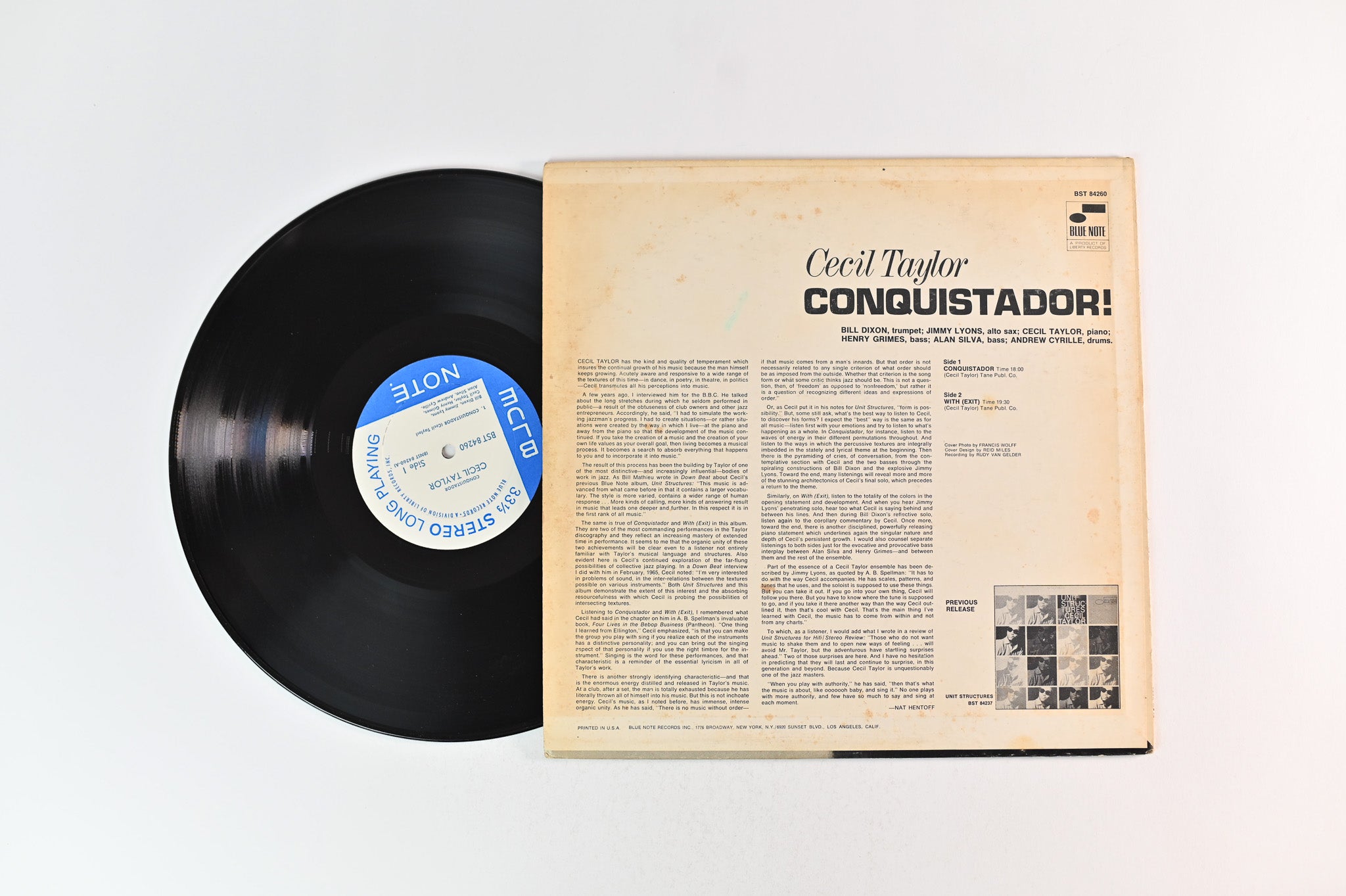 Cecil Taylor - Conquistador! on Blue Note Liberty Stereo