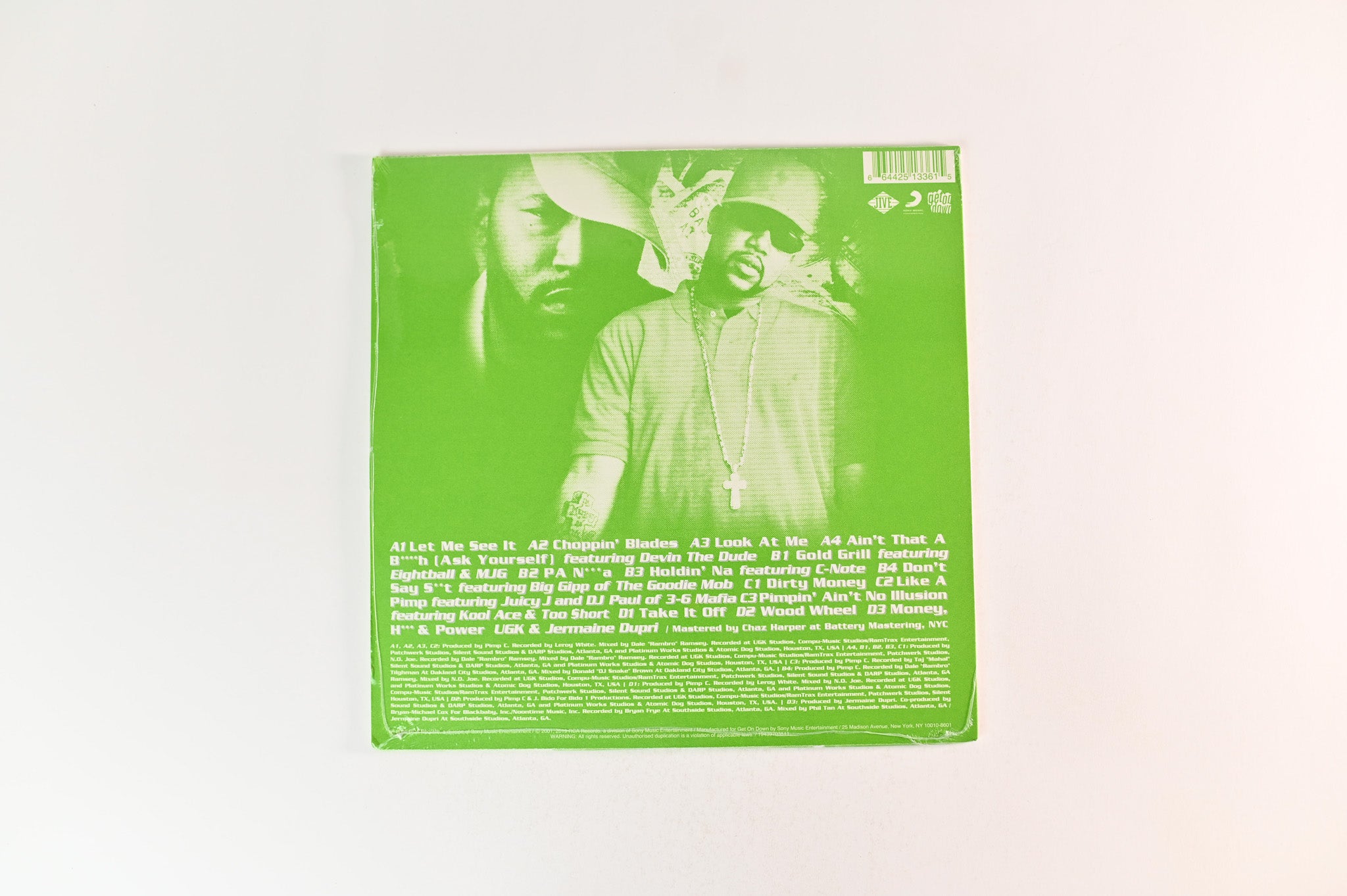 UGK - Dirty Money on Get on Down Green Lime Vinyl Reissue Sealed