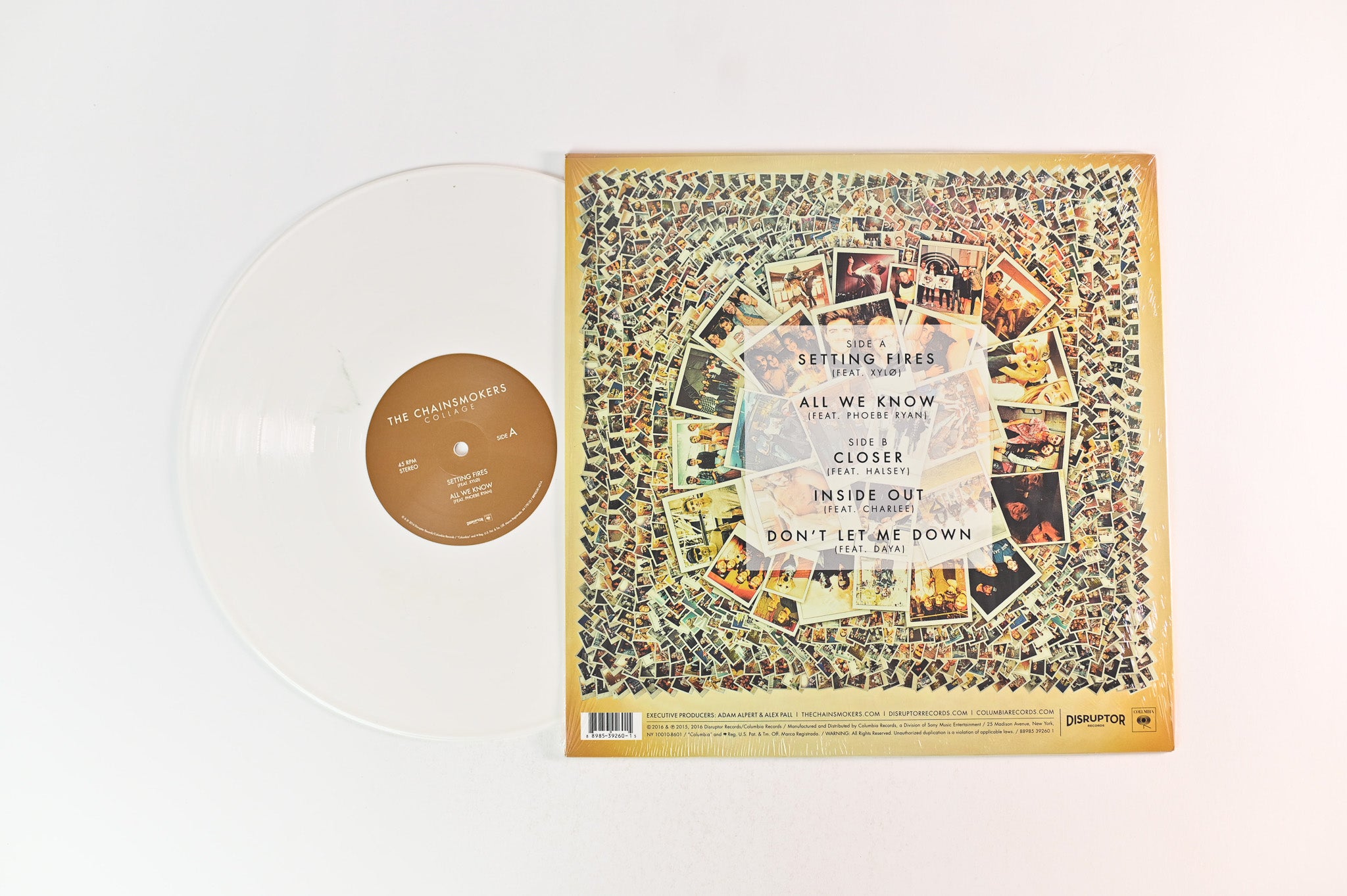 The Chainsmokers - Collage on Disruptor Lt 12" 45 RPM White Vinyl