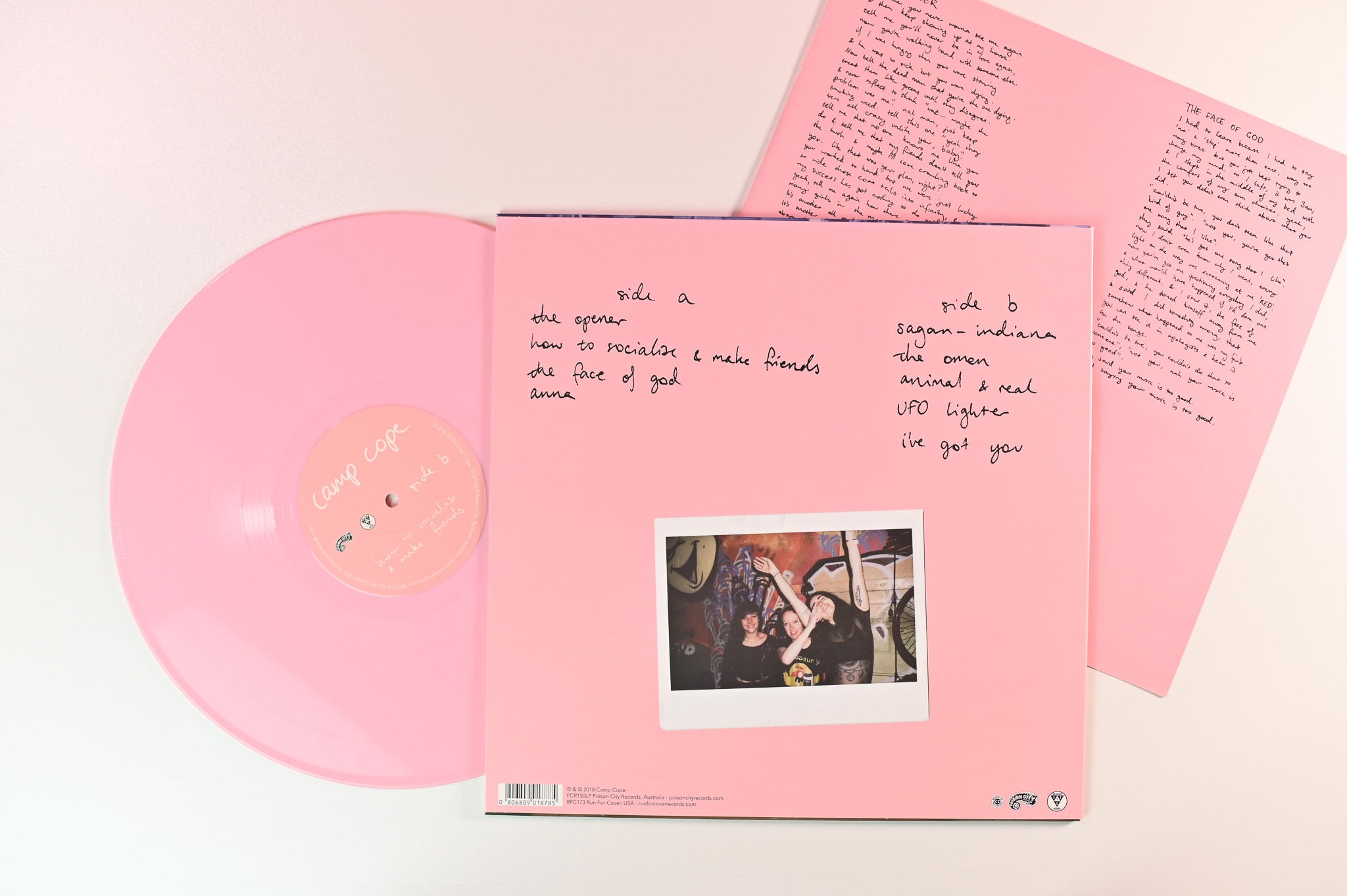 Camp Cope - How To Socialise and Make Friends on Poison City Records / Run For Cover Records - Pink Vinyl