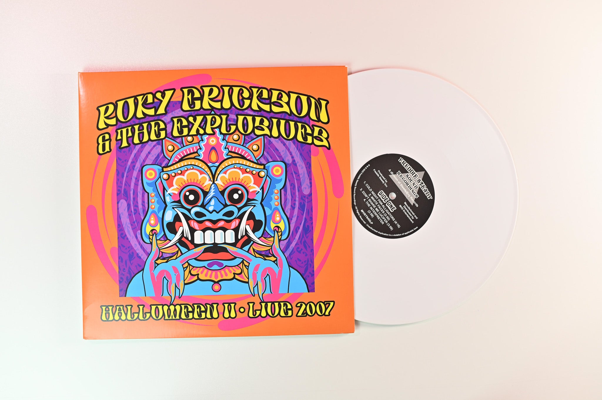 Roky Erickson - Halloween II - Live 2007 on Freddie Steady Sound Recordings - White Vinyl