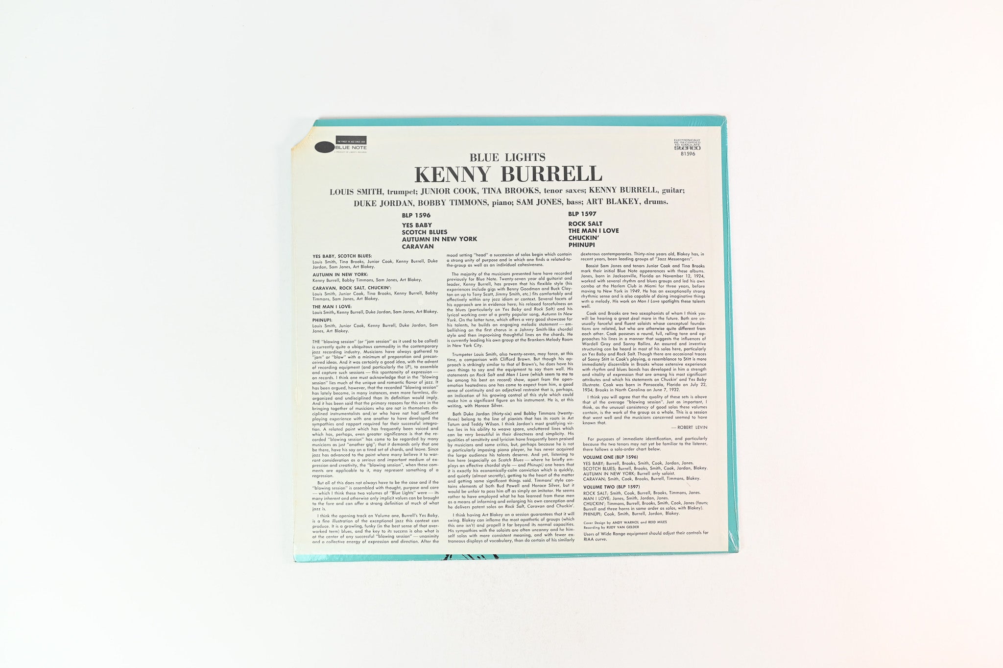 Kenny Burrell - Blue Lights, Volume 1 on Blue Note Reissue Sealed