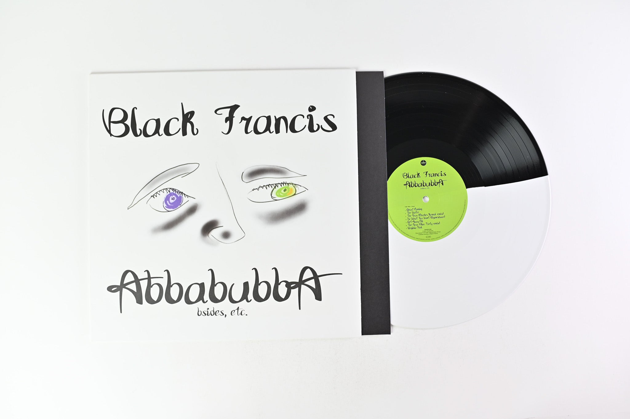 Black Francis - Abbabubba (Bsides, Etc.) on Demon Records - Black & White split vinyl