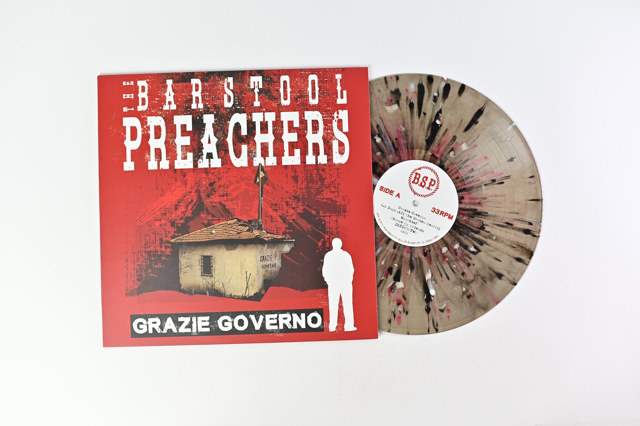 The Bar Stool Preachers - Grazie Governo on Pirates Press Records - Splatter Vinyl