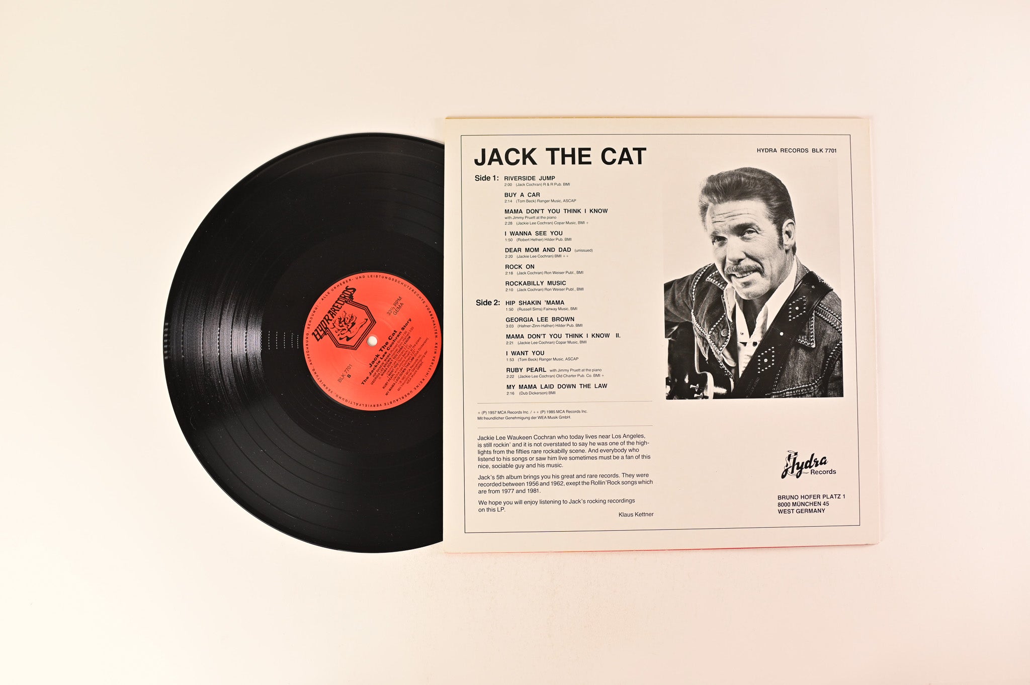 Jackie Lee Cochran - Jack The Cat - The Jackie Lee Cochran Story on Hydra Records