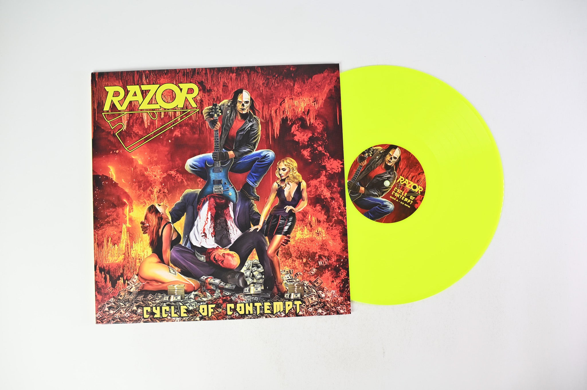 Razor - Cycle Of Contempt on Relapse Records - Neon Yellow Vinyl