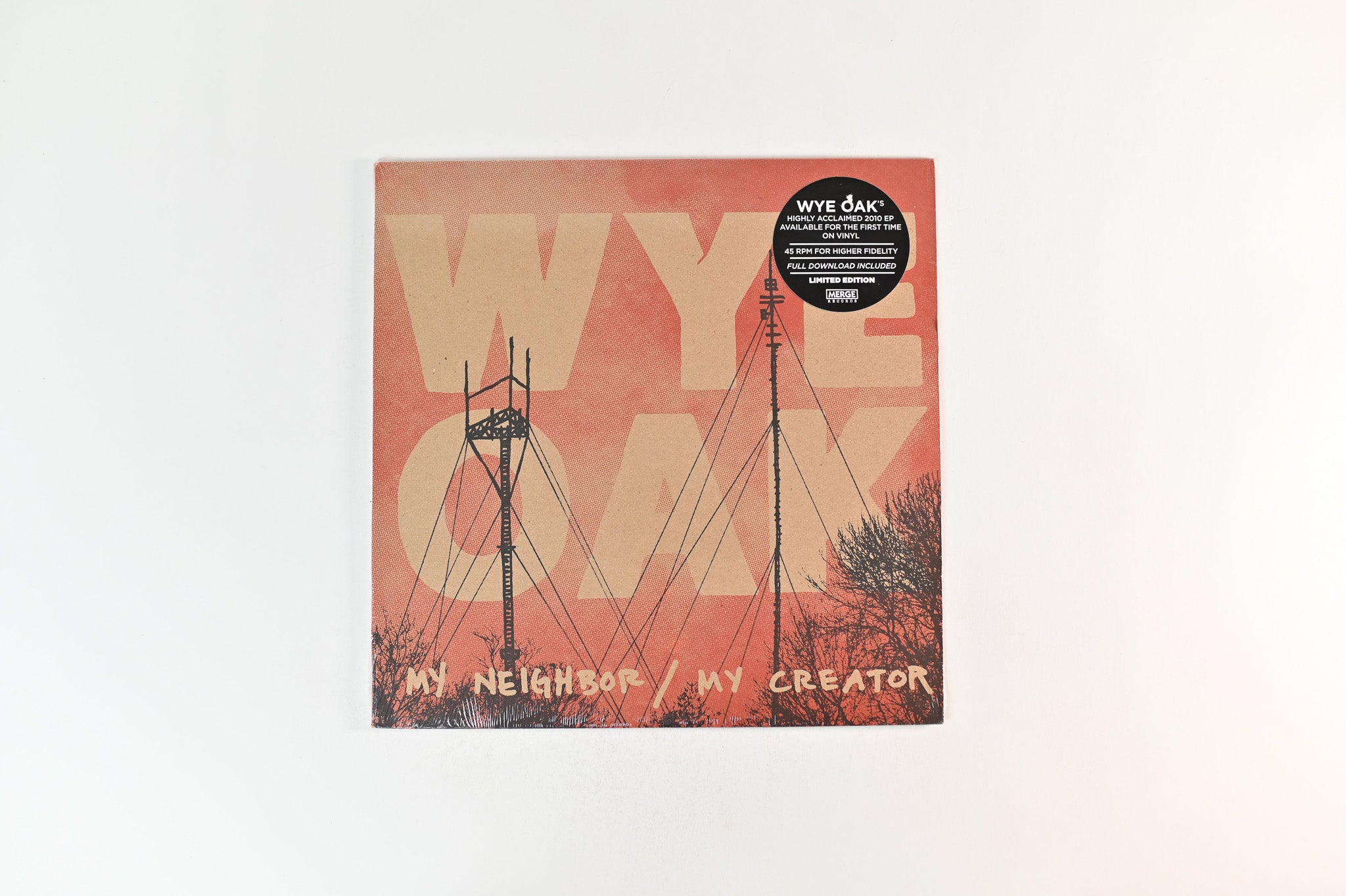 Wye Oak - My Neighbor / My Creator on Merge Ltd 45 RPM EP Reissue Sealed