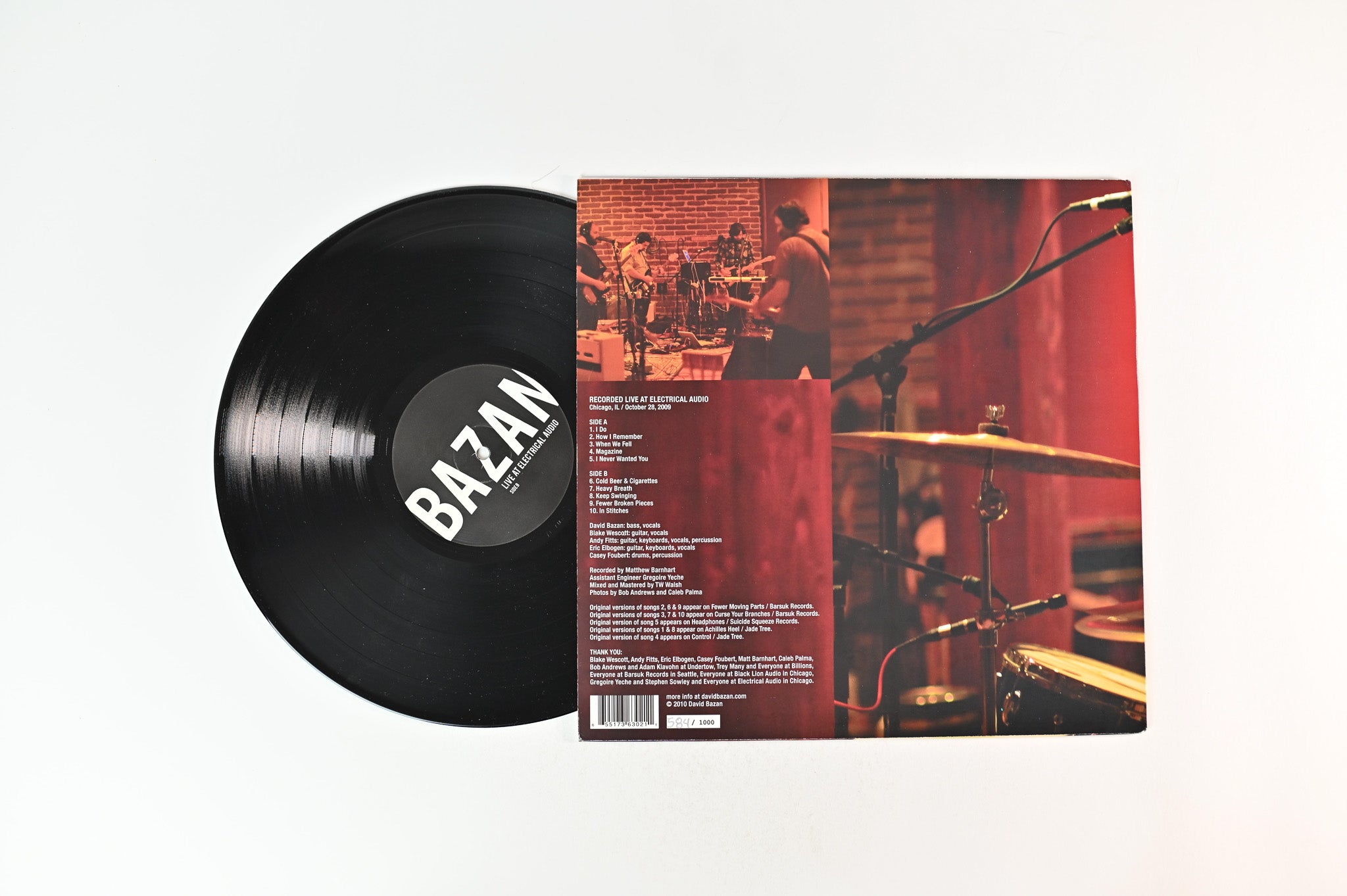 David Bazan - Live At Electrical Audio Self Released Ltd Numbered