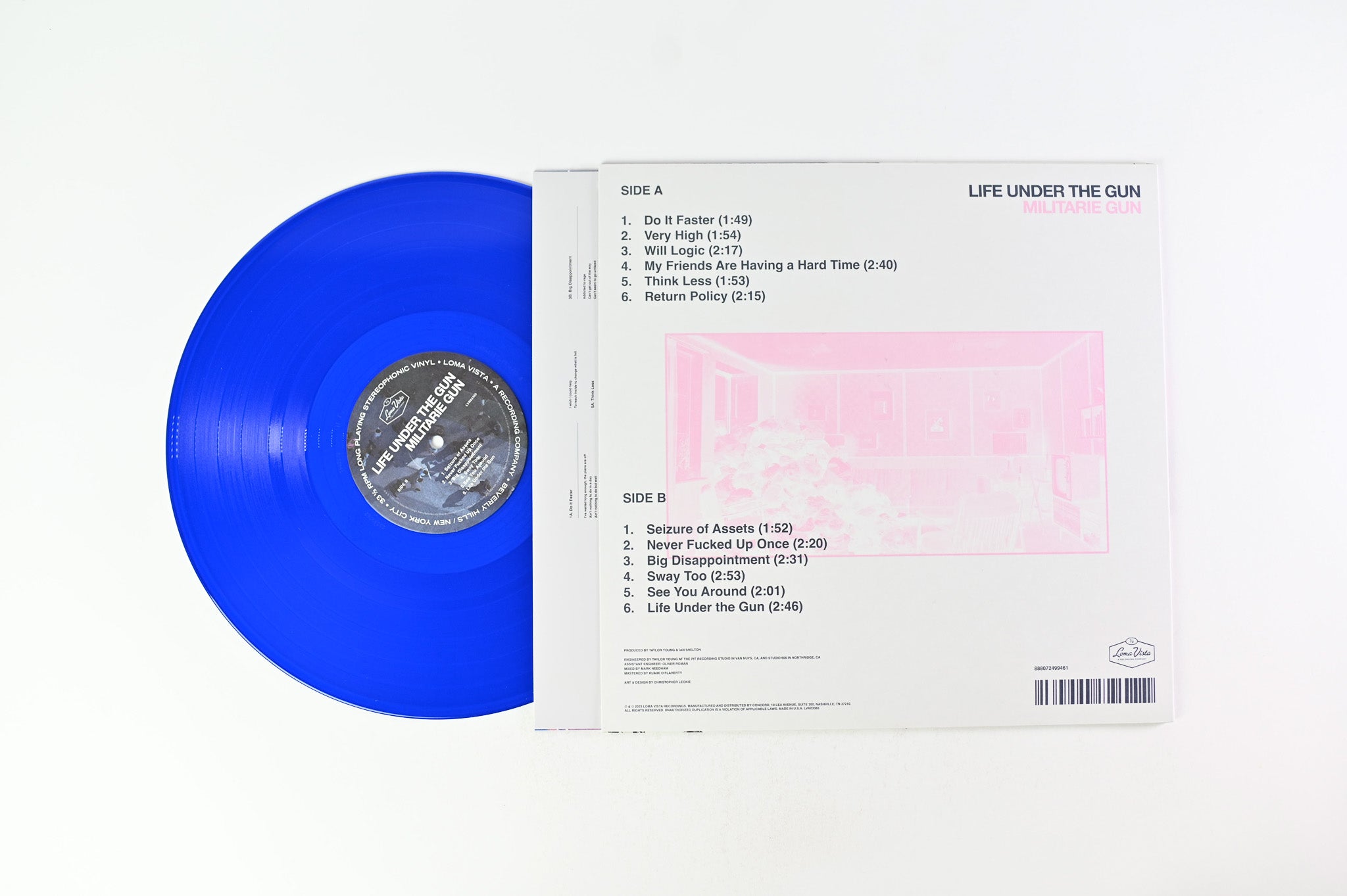 Militarie Gun - Life Under The Gun on Loma Vista - Translucent Cobalt Vinyl