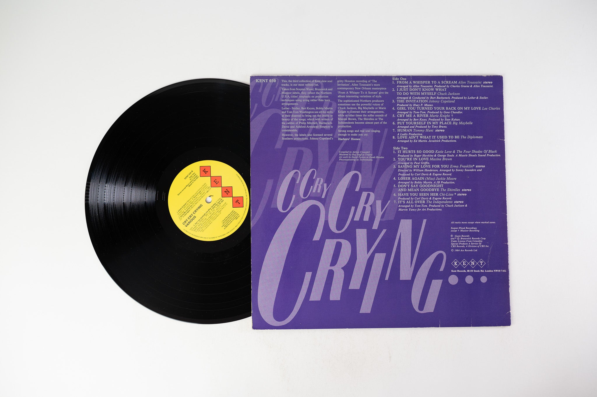 Various - Cry Cry Crying on Kent Records