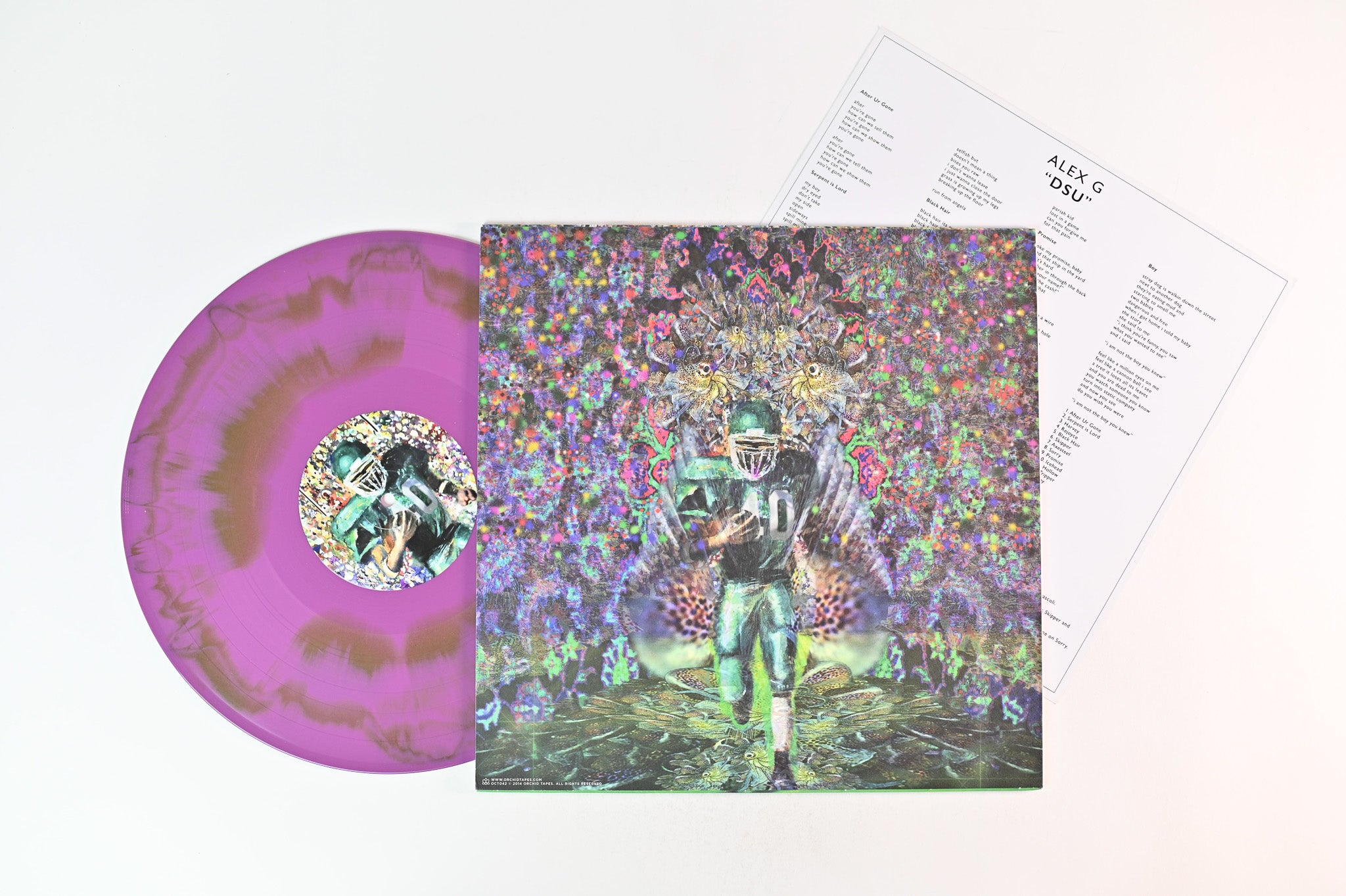 Alex G - DSU on Orchid Tapes Ltd Grimace Purple & Kelly Green Vinyl Reissue