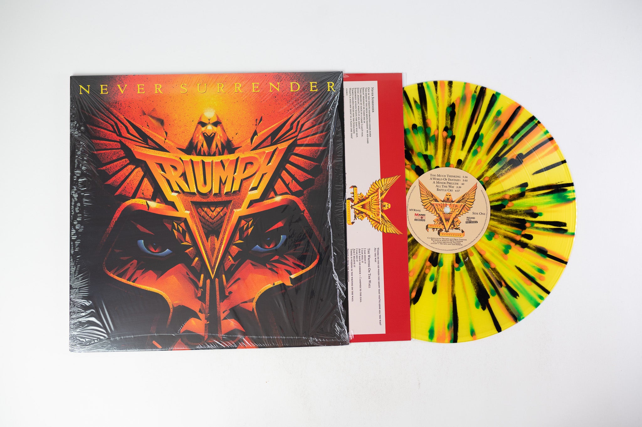 Triumph - Never Surrender on Manic Vision Records - Splatter Vinyl