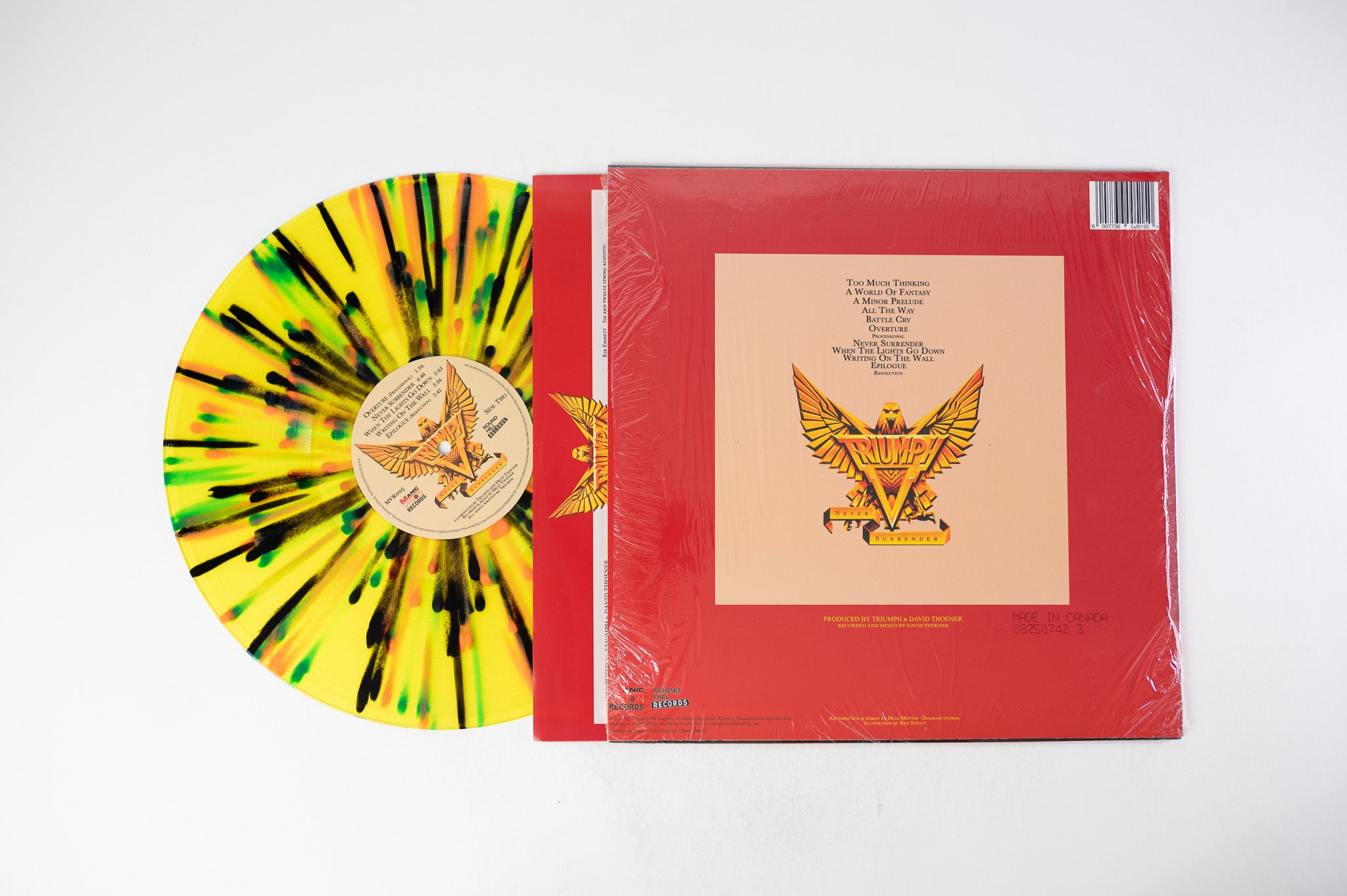 Triumph - Never Surrender on Manic Vision Records - Splatter Vinyl