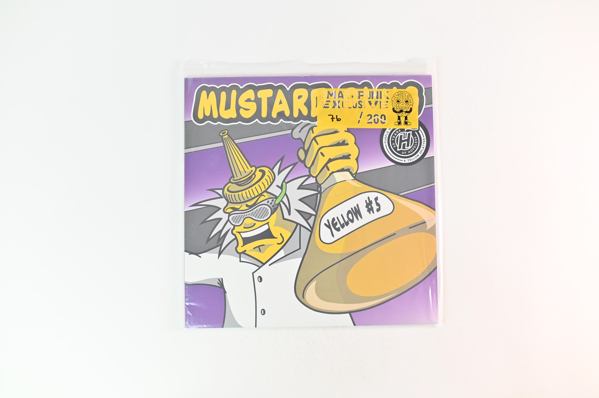 Mustard Plug - Yellow #5 on Hopeless Purple w/ Yellow & White Splatter Reissue Sealed