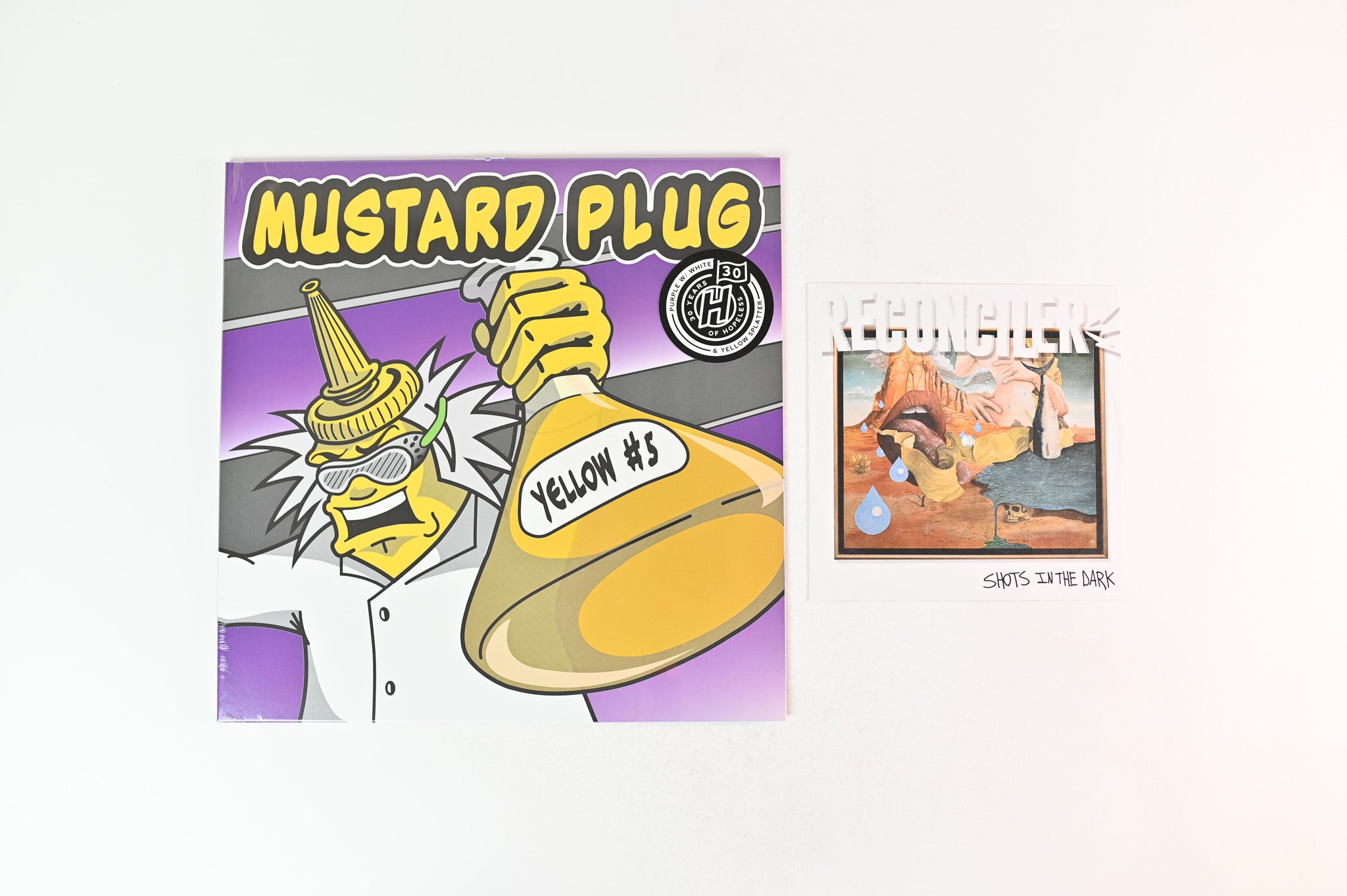 Mustard Plug - Yellow #5 on Hopeless Purple w/ Yellow & White Splatter Reissue Sealed