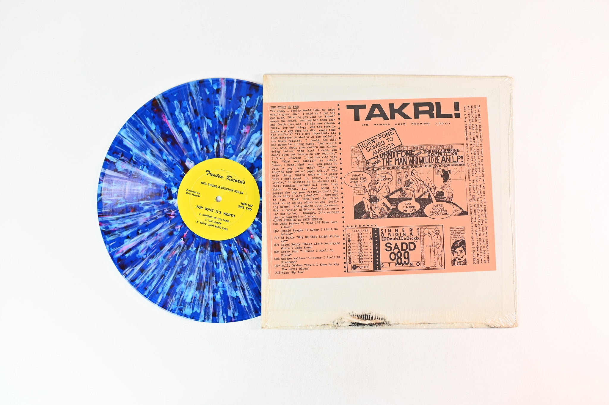 The Stills-Young Band - For What It's Worth - Summer '76 Tour Splatter Vinyl Unofficial Pressing