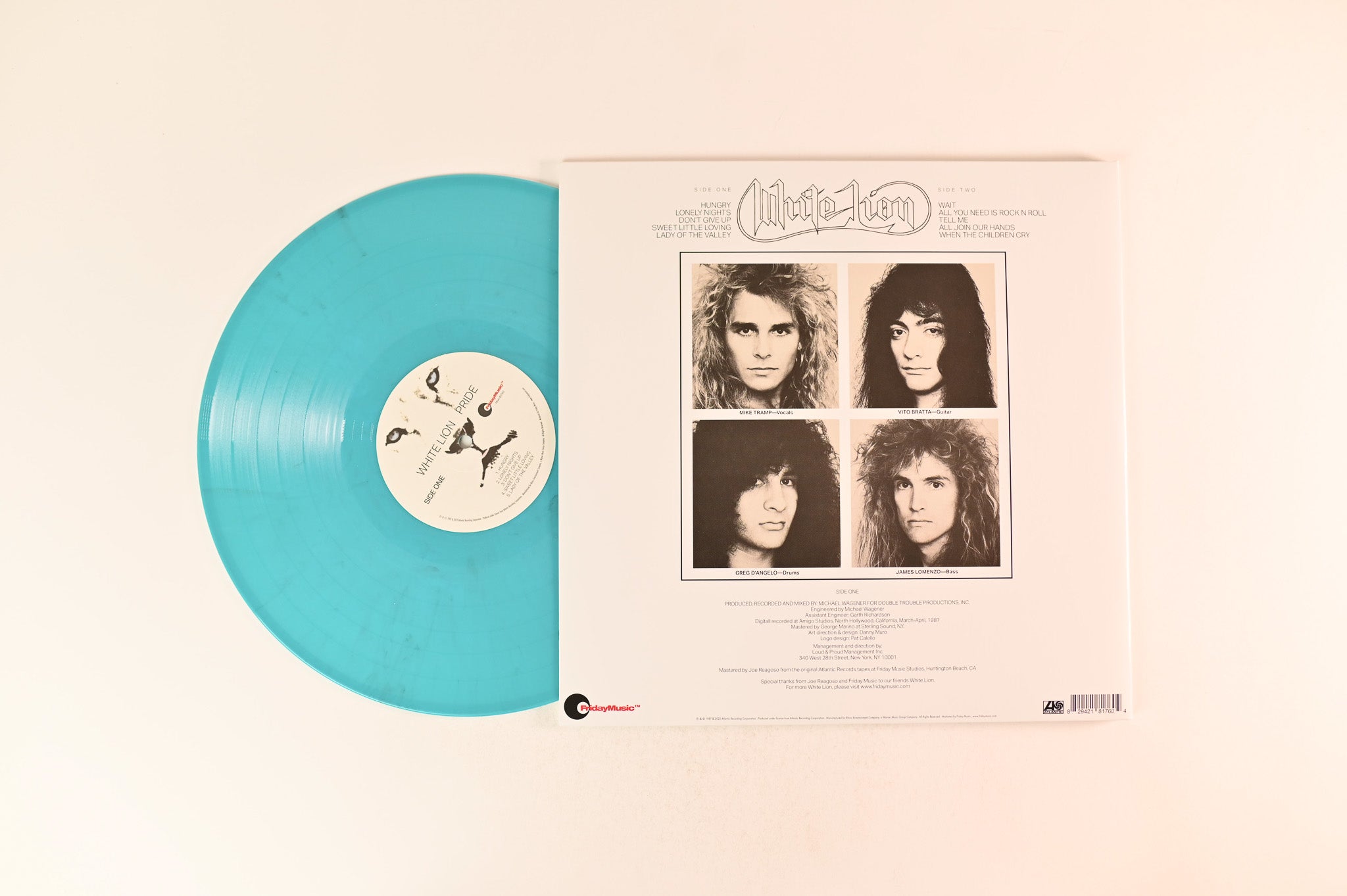 White Lion - Pride on Friday Music Ltd Turquoise Vinyl Reissue