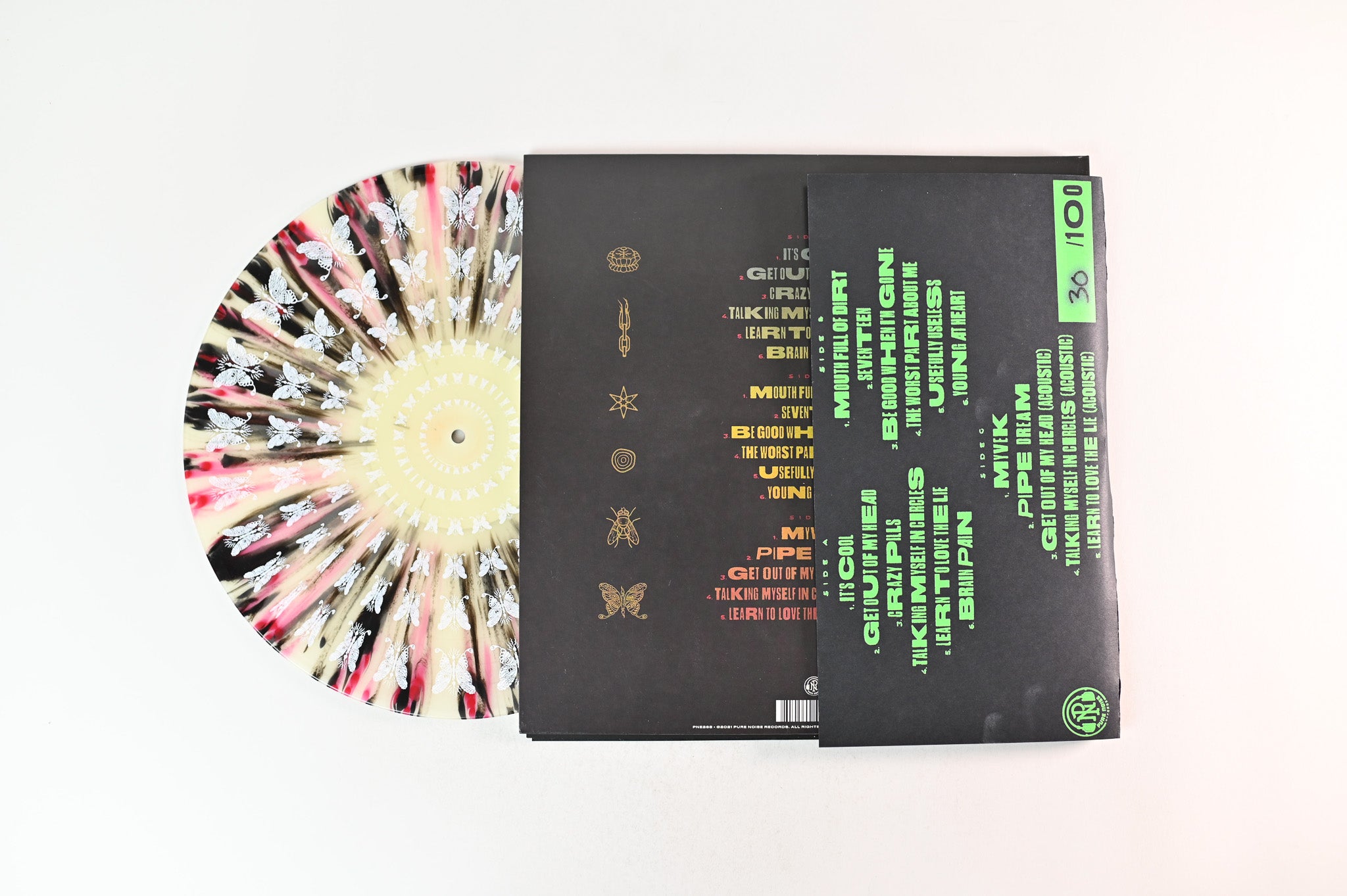 Four Year Strong - Brain Pain on Pure Noise Ltd Numbered Glow in the Dark Splatter Vinyl