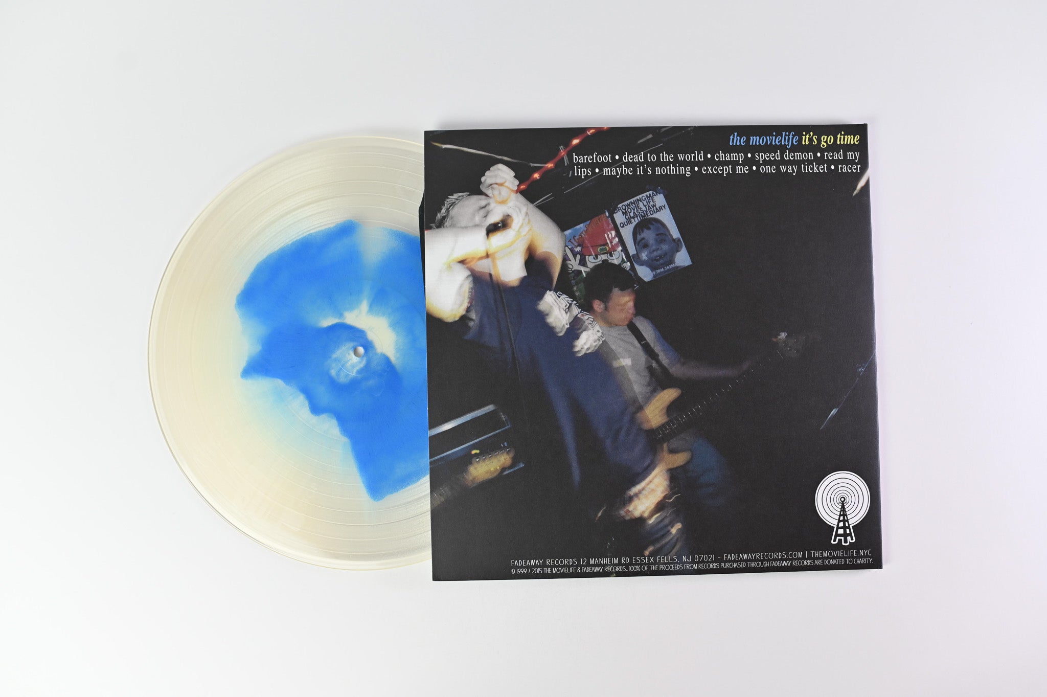 The Movielife - It's Go Time on Fadeaway Ltd Etched Clear with Blue Haze Reissue