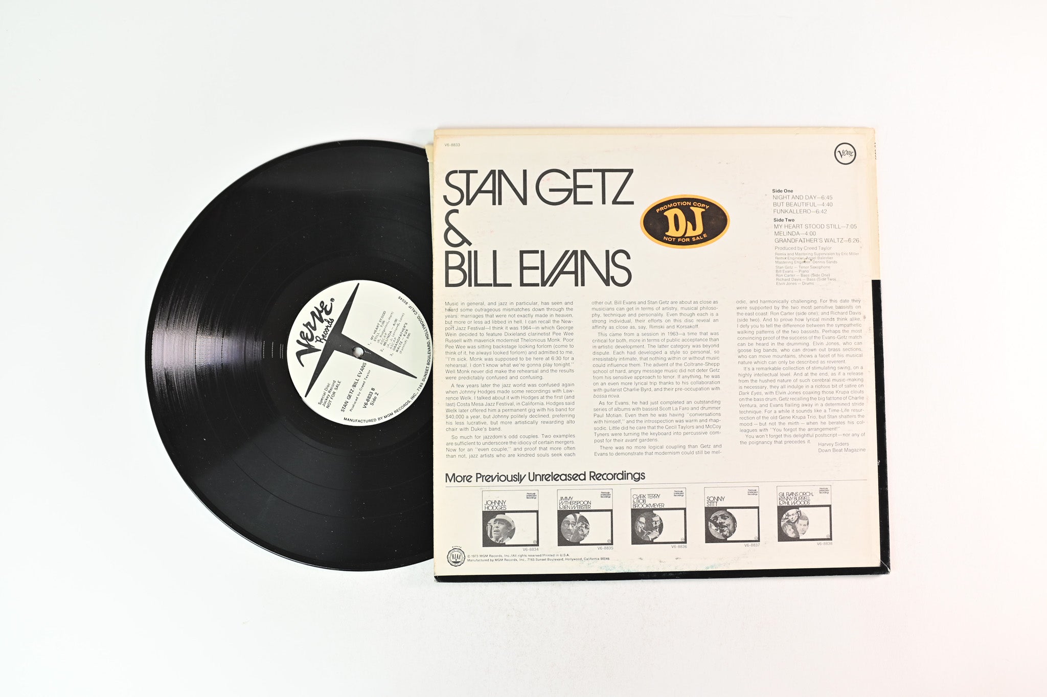 Stan Getz & Bill Evans - Previously Unreleased Recordings on Verve Promo