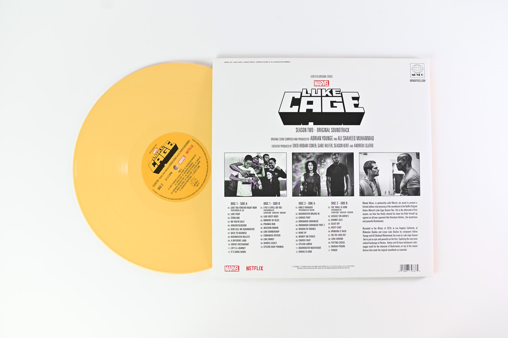 Adrian Younge - Marvel's Luke Cage Season Two - Original Soundtrack on Mondo - Yellow Vinyl