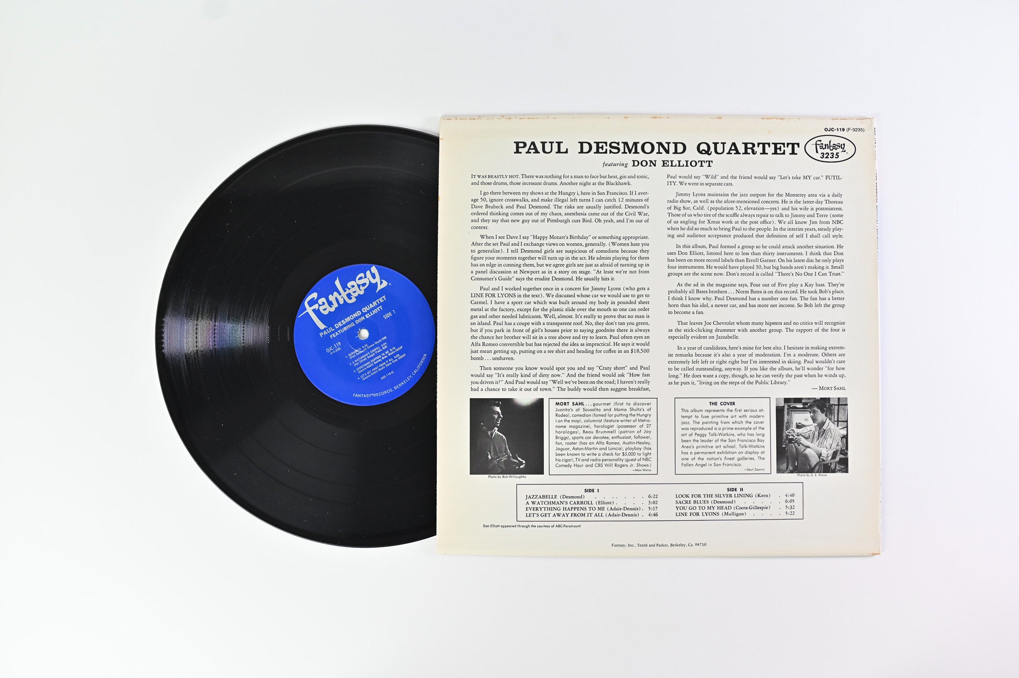 The Paul Desmond Quartet - The Paul Desmond Quartet Featuring Don Elliott on Original Jazz Classics / Fantasy