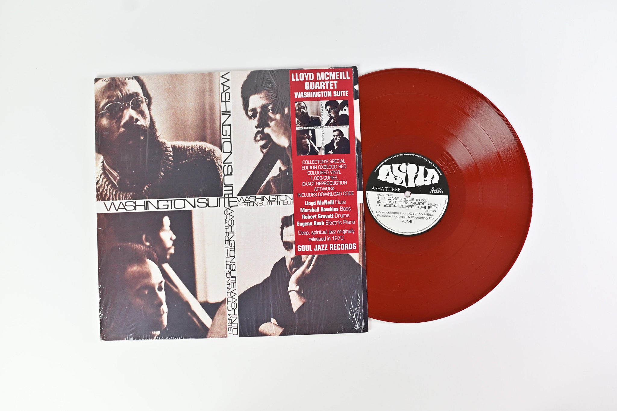 The Lloyd McNeill Quartet - Washington Suite on Soul Jazz Records - Oxblood Vinyl