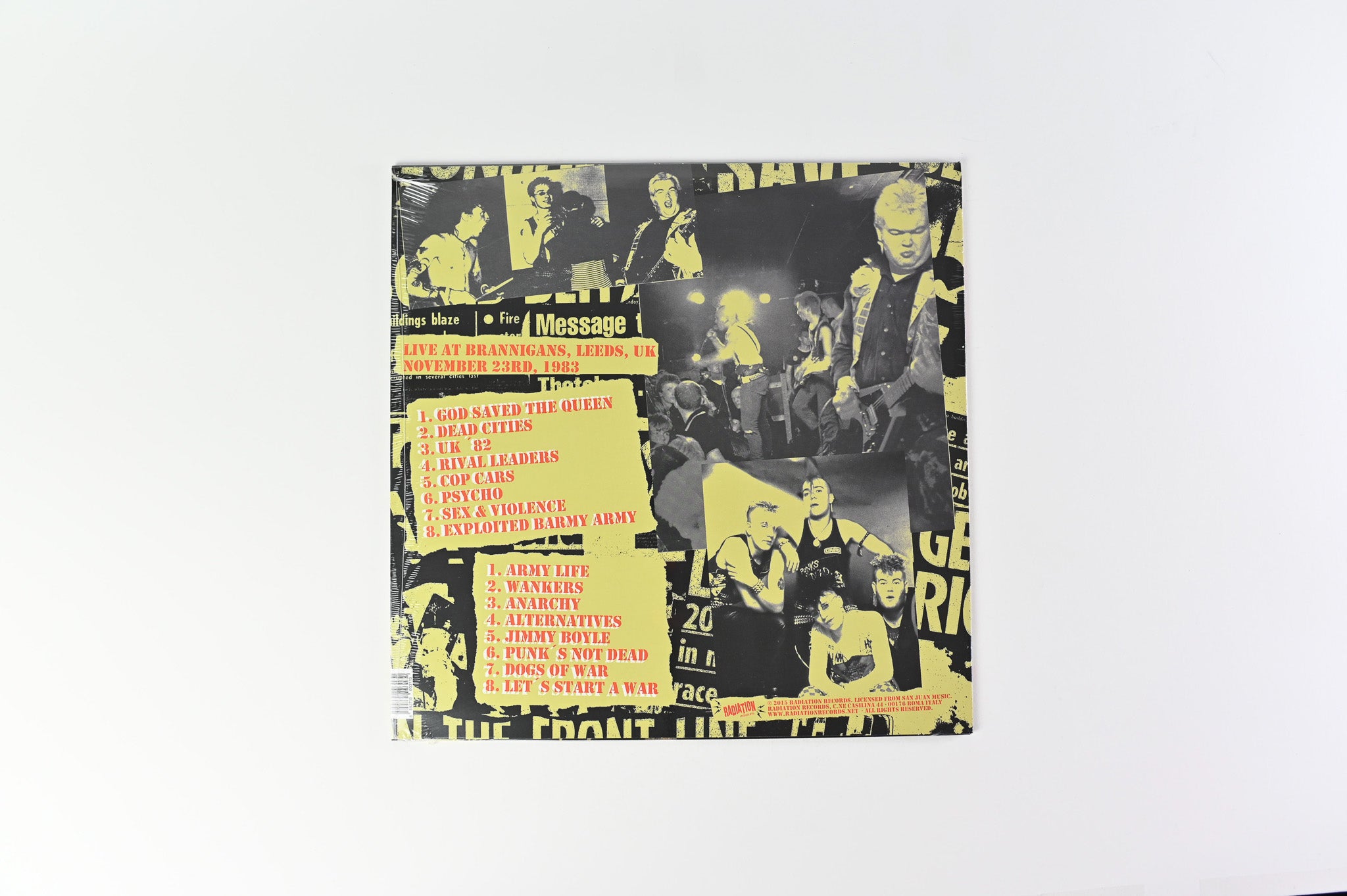 The Exploited - Live In Leeds 1983 on Radiation Reissues Ltd Numbered RSD 2016 Red Splatter Reissue Sealed