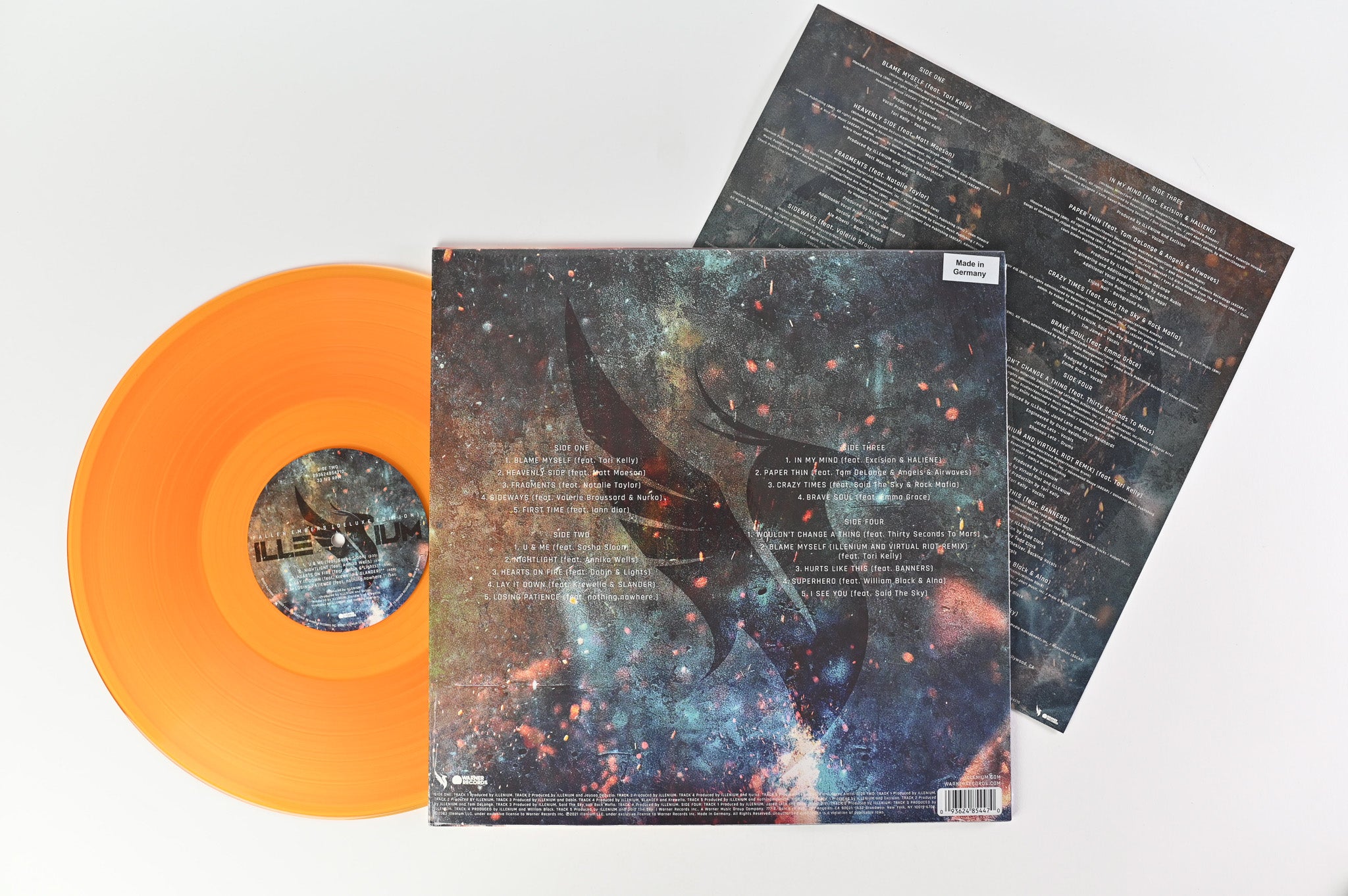 ILLENIUM - Fallen Embers RSD Deluxe Edition on Warner Records Translucent Orange Vinyl