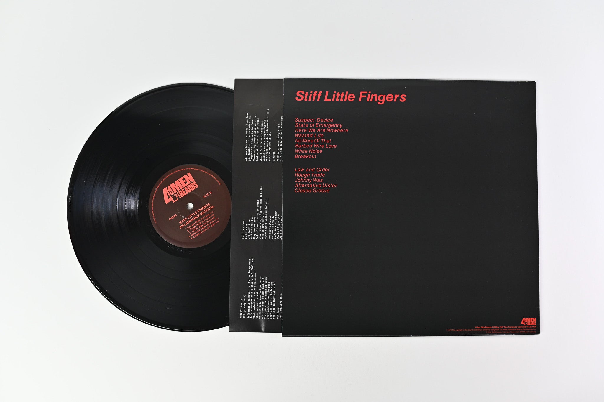 Stiff Little Fingers - Inflammable Material on 4 Men With Beards Reissue