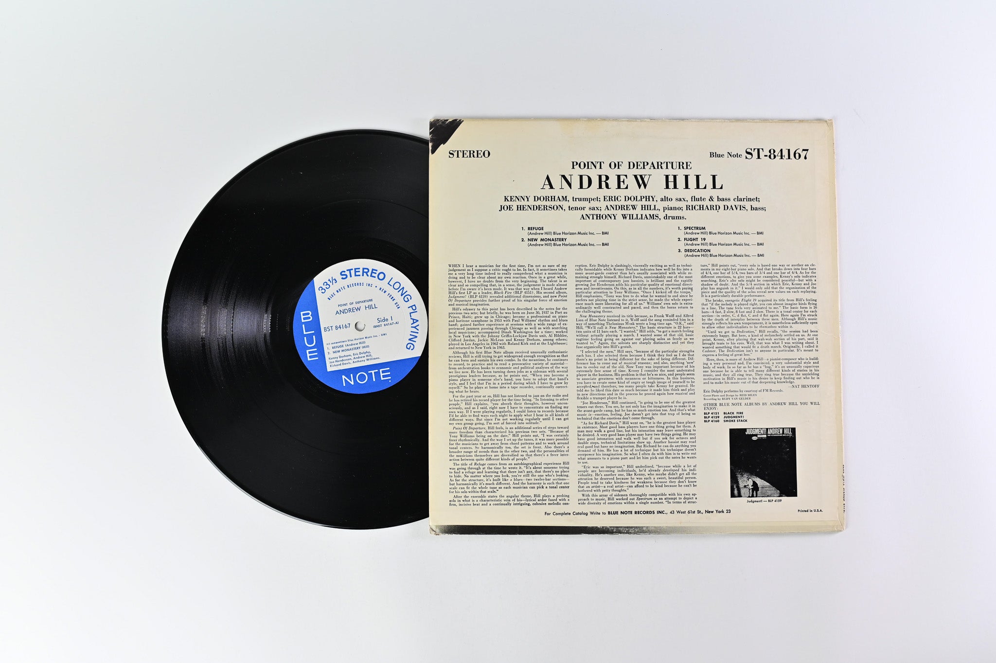 Andrew Hill - Point Of Departure on Blue Note BST 84167 NY Stereo Not Deep Groove