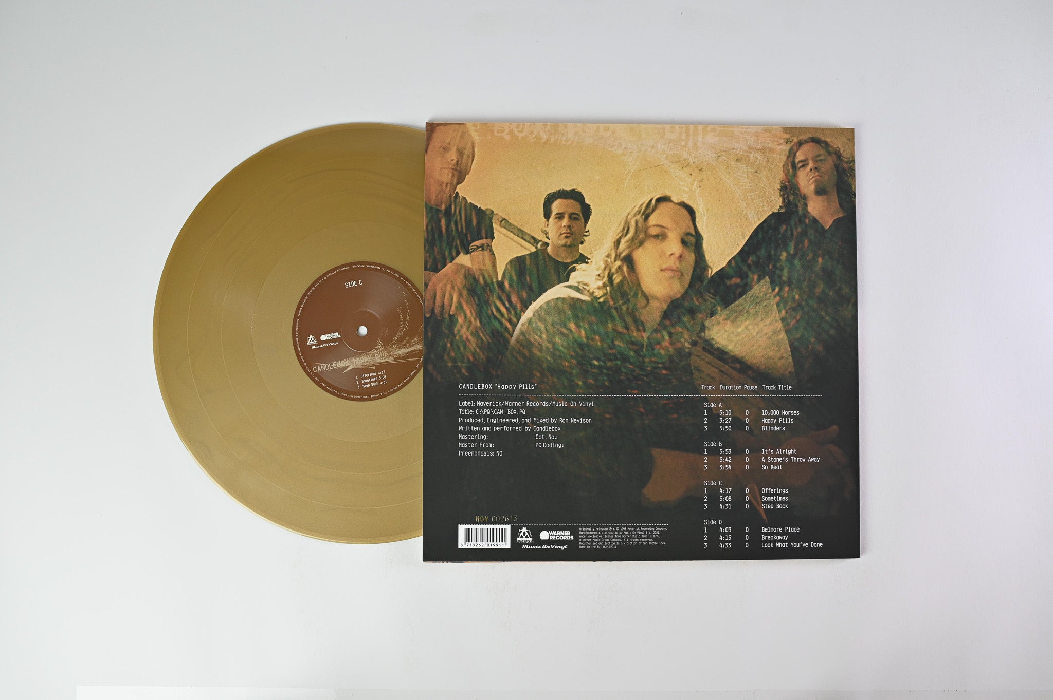 Candlebox - Happy Pills on Music on Vinyl Ltd Numbered Gold Vinyl Reissue