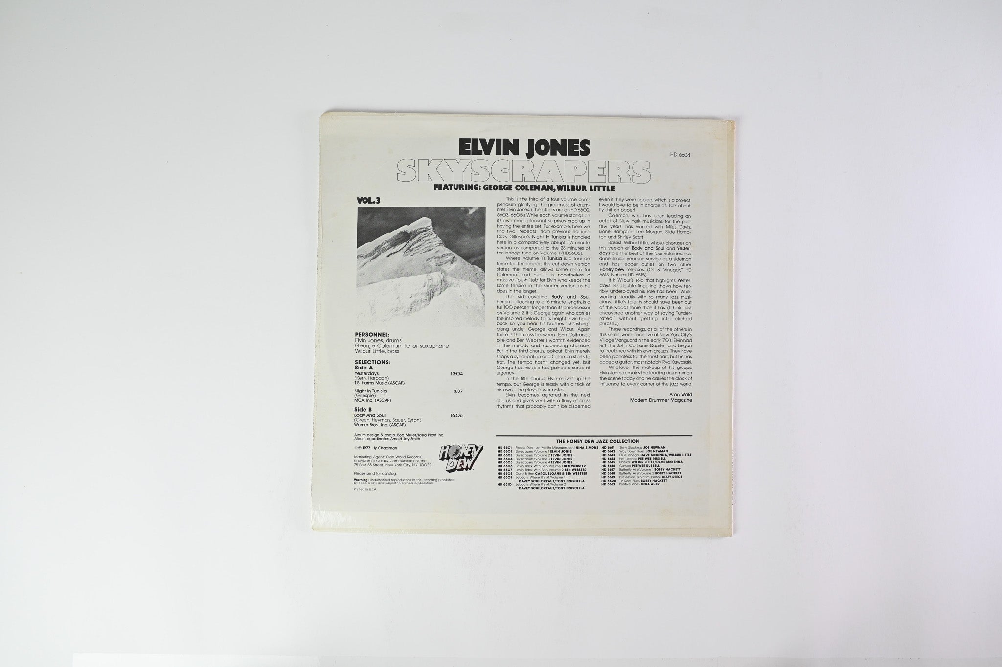 Elvin Jones - Skyscrapers - Vol. 3 on Honey Dew Sealed