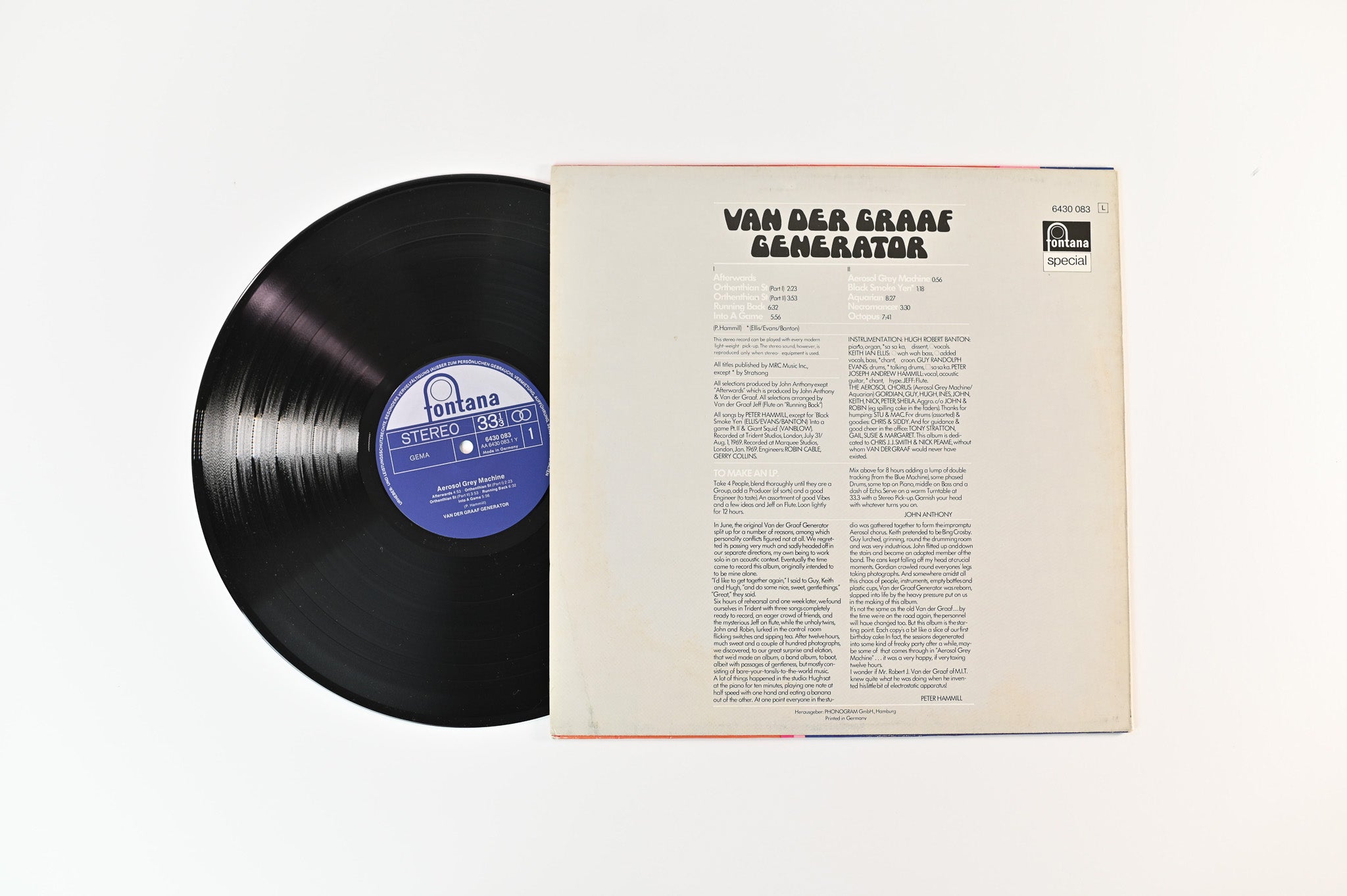 Van Der Graaf Generator - The Aerosol Grey Machine on Fontana German Reissue