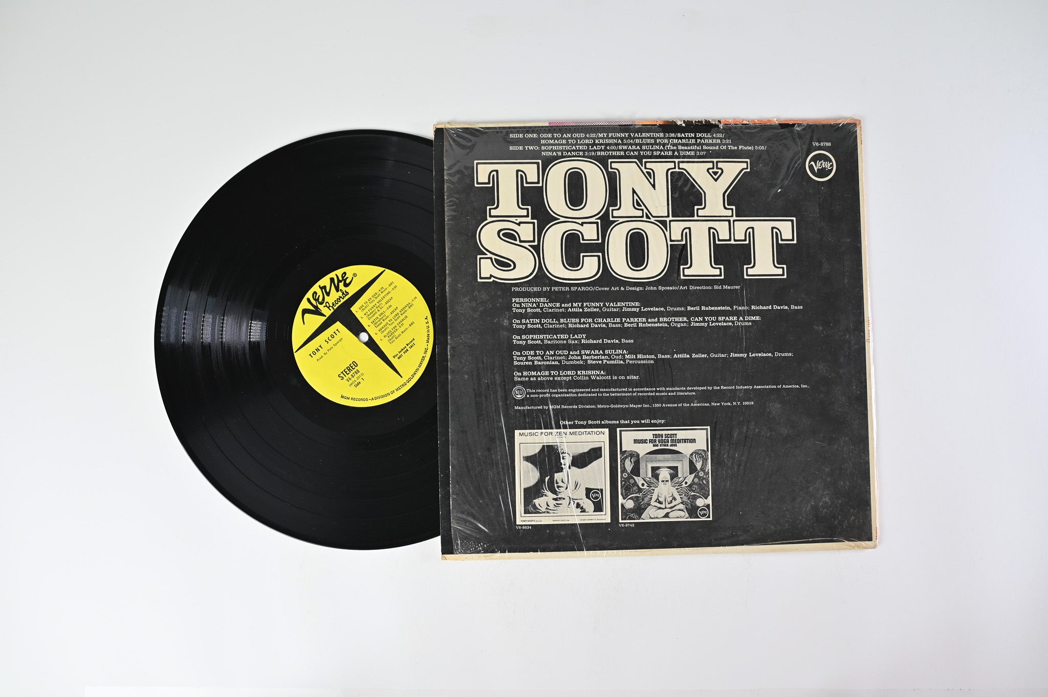 Tony Scott - Tony Scott on Verve Records - Promo