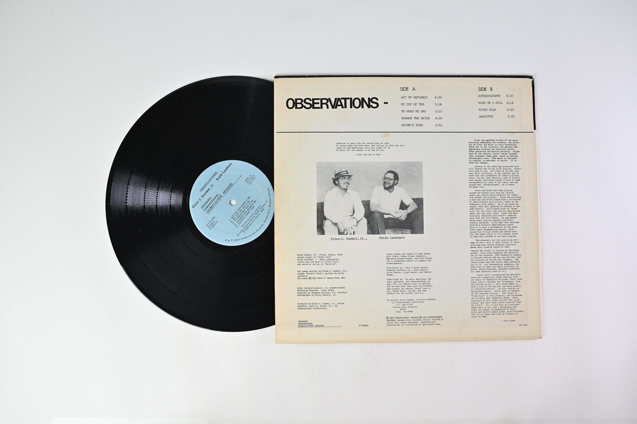 Elton J. Gumbel, Jr. / Keith Leathers – Observations on Undercurrent Records