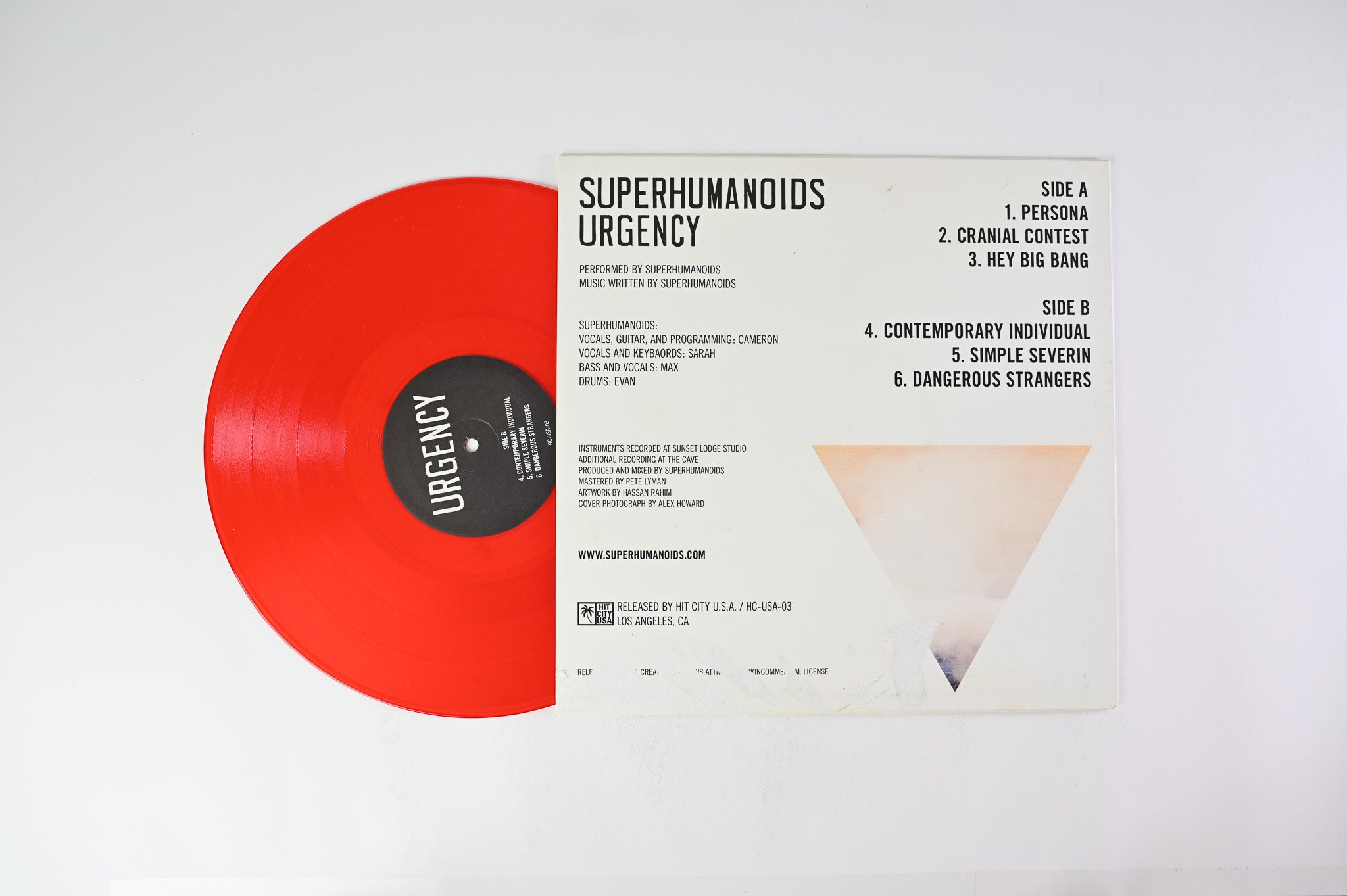 Superhumanoids - Urgency on Hit City USA - Red Vinyl