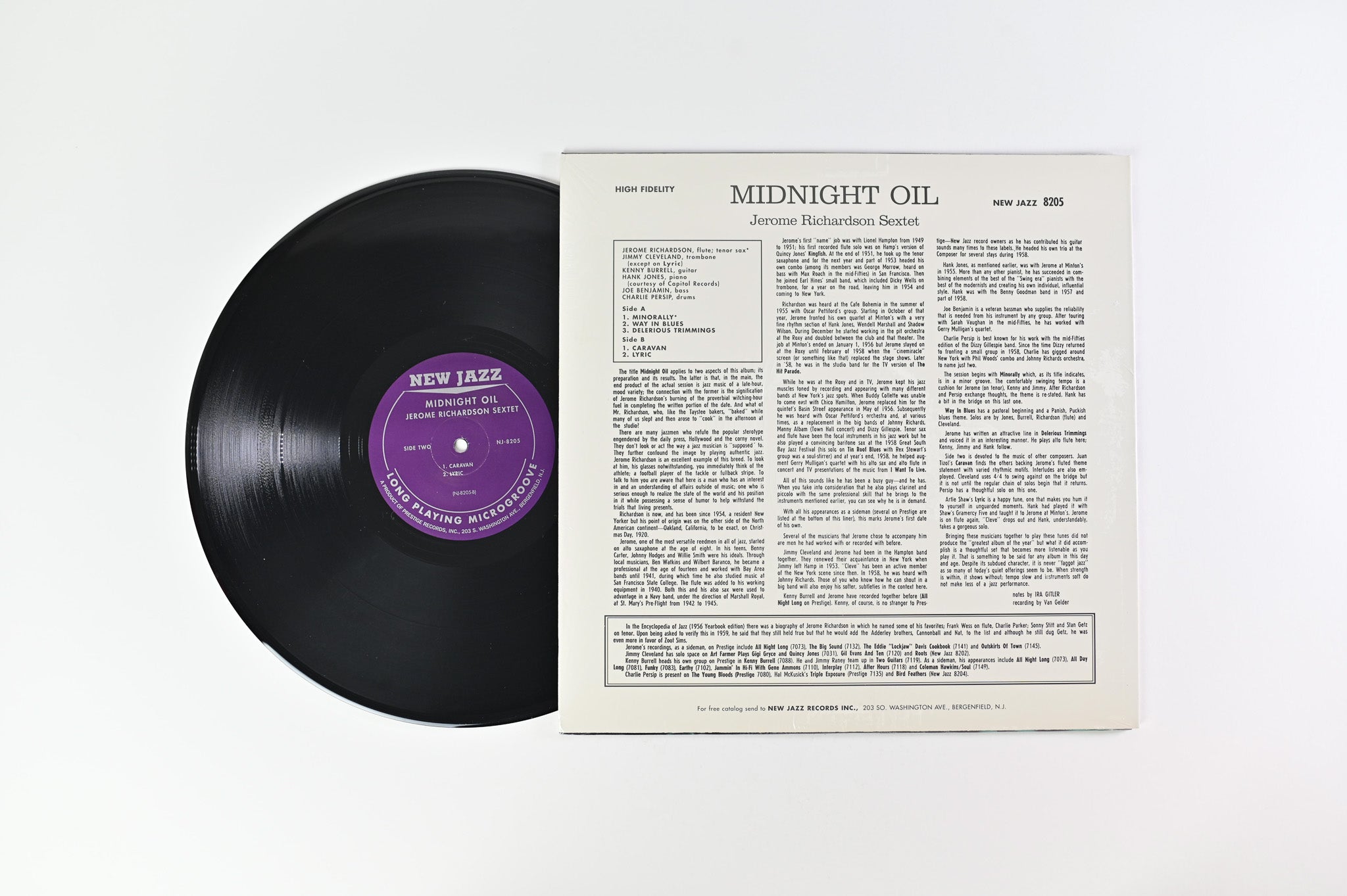 Jerome Richardson - Midnight Oil on New Jazz Reissue