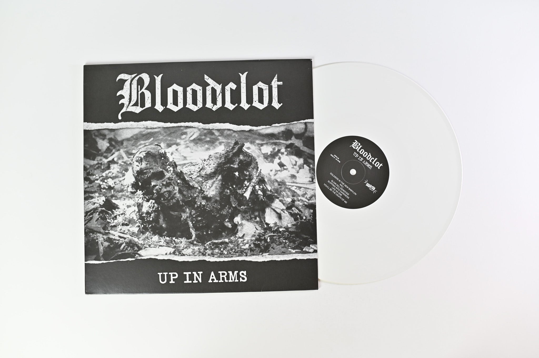 Bloodclot! - Up In Arms on Radiation Reissues - White Vinyl