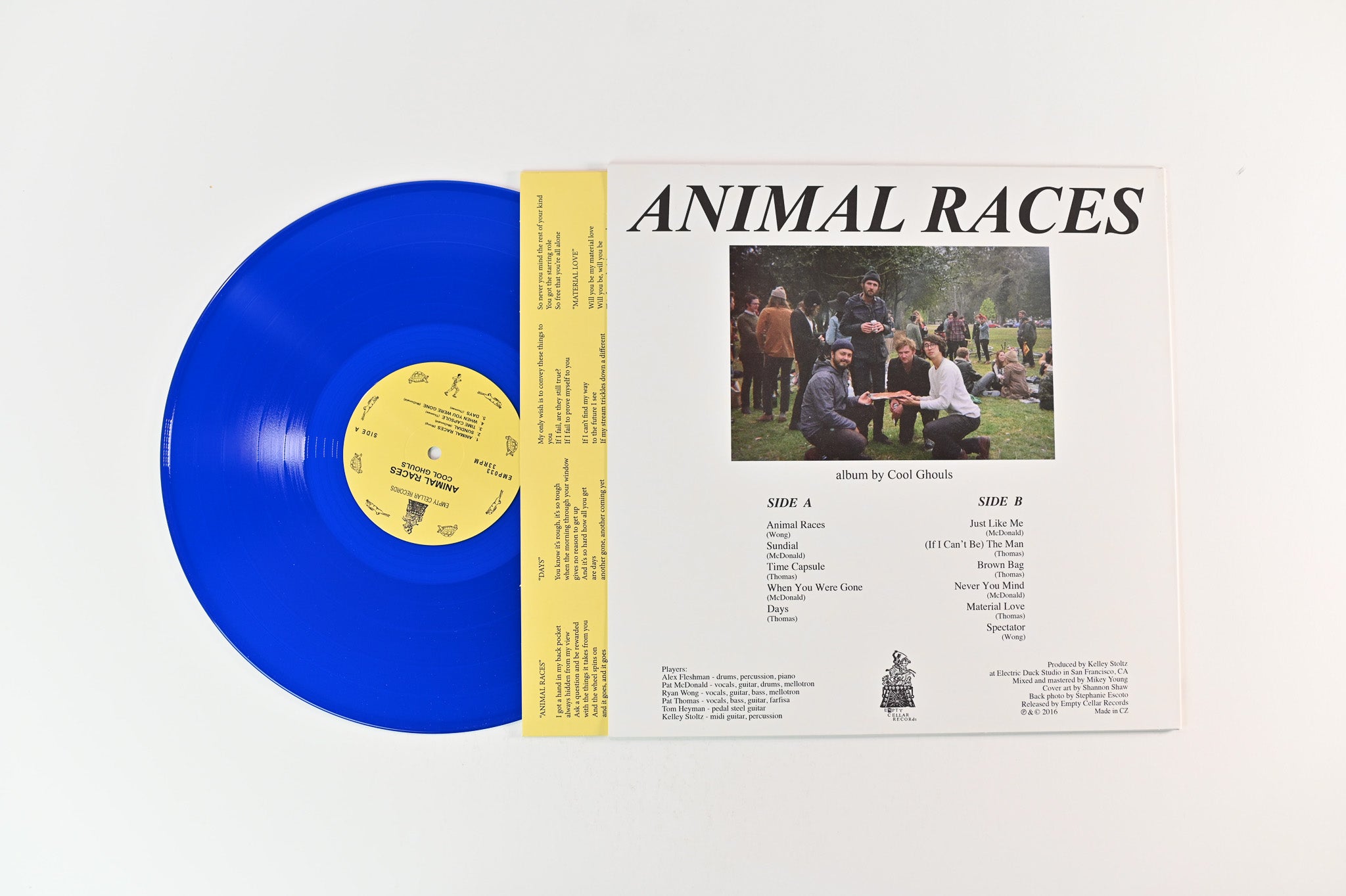 Cool Ghouls - Animal Races on Empty Cellar Records - Blue Vinyl