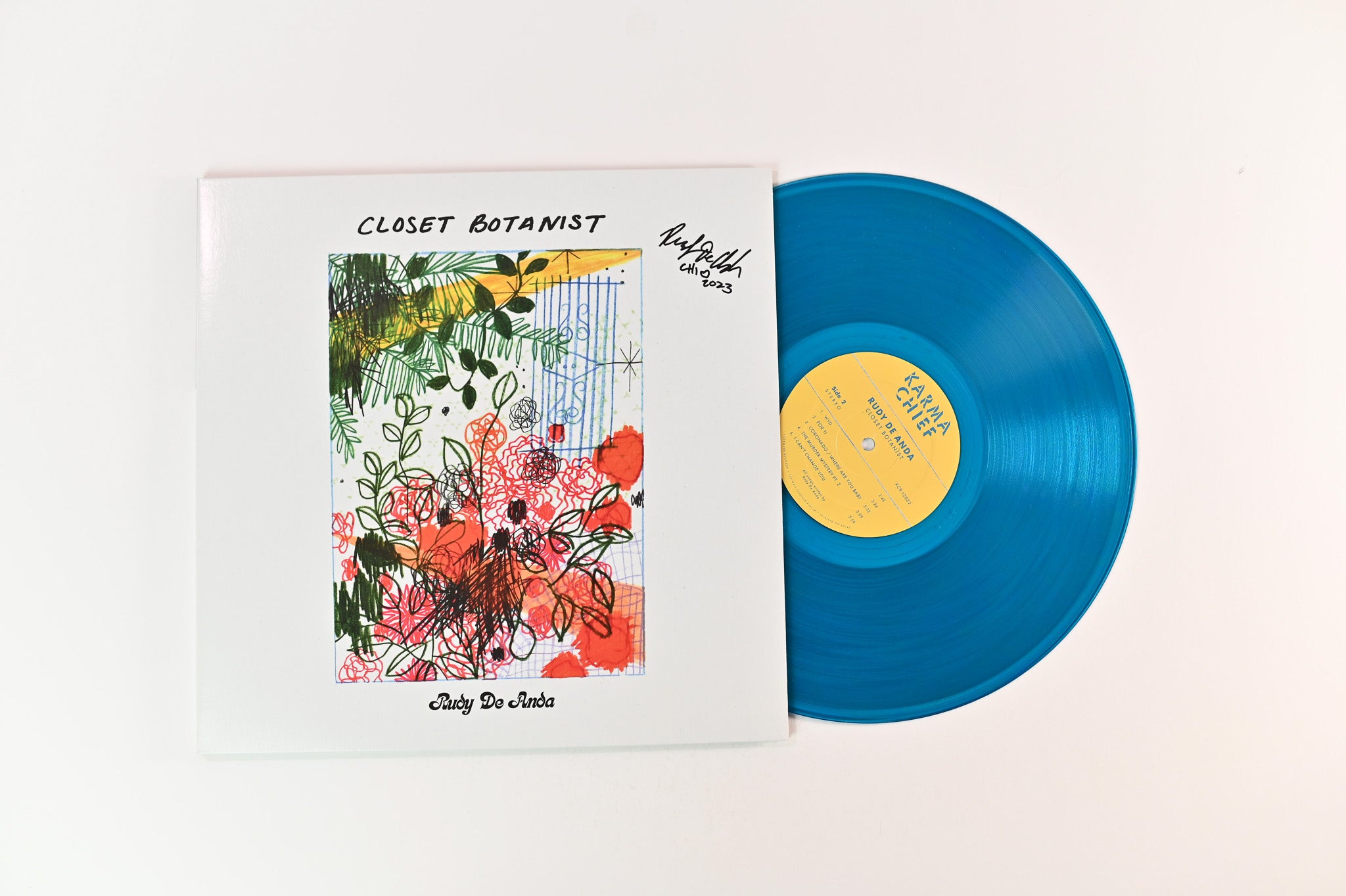 Rudy De Anda - Closet Botanist on Karma Chief Records - Teal Vinyl