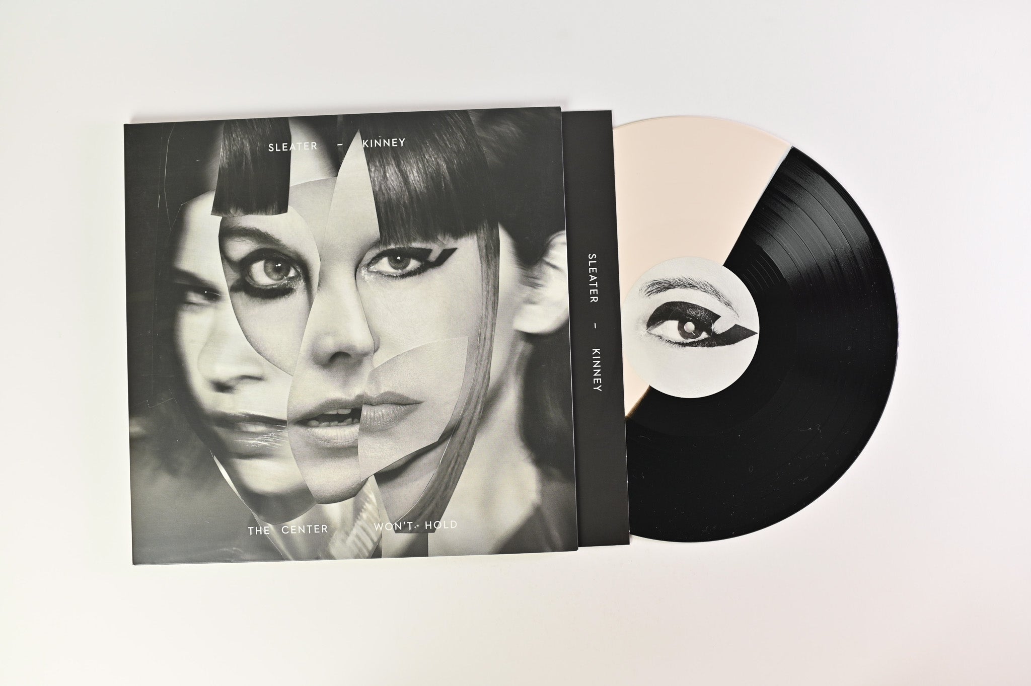 Sleater-Kinney - The Center Won't Hold on Mom + Pop - Cream / Black Split Vinyl