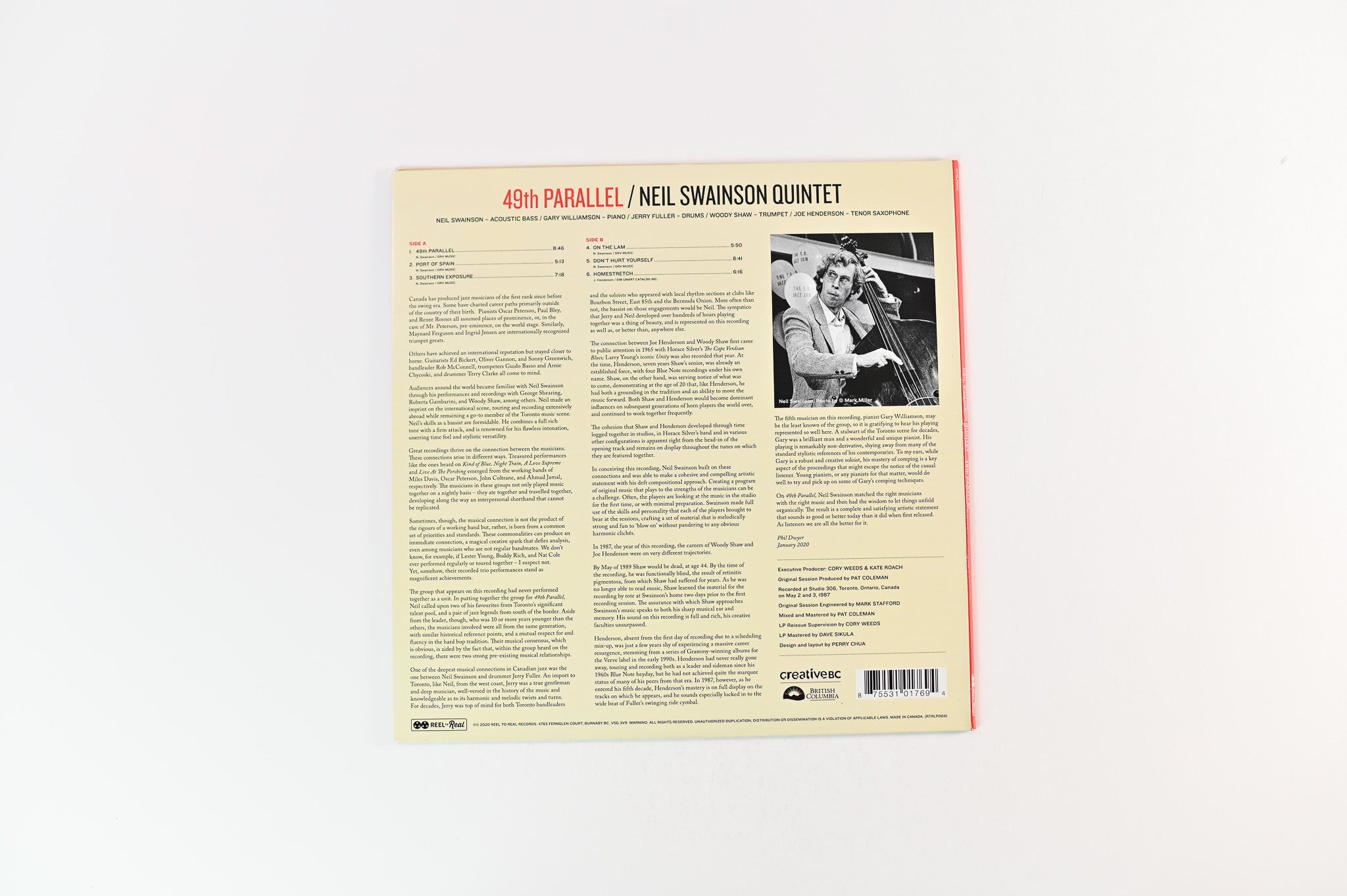 Neil Swainson Quintet - 49th Parallel on Reel To Real