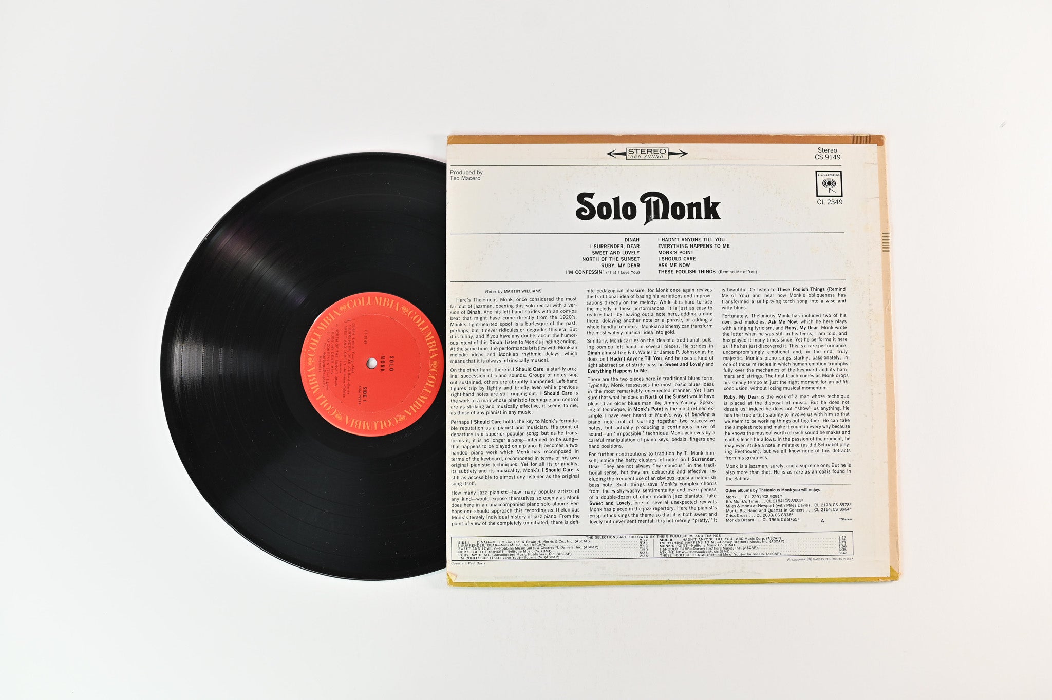 Thelonious Monk - Solo Monk on Columbia