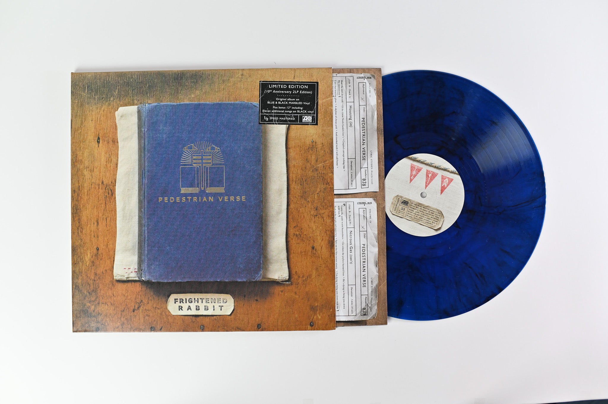 Frightened Rabbit - Pedestrian Verse on Atlantic Blue & Black Marbled Reissue