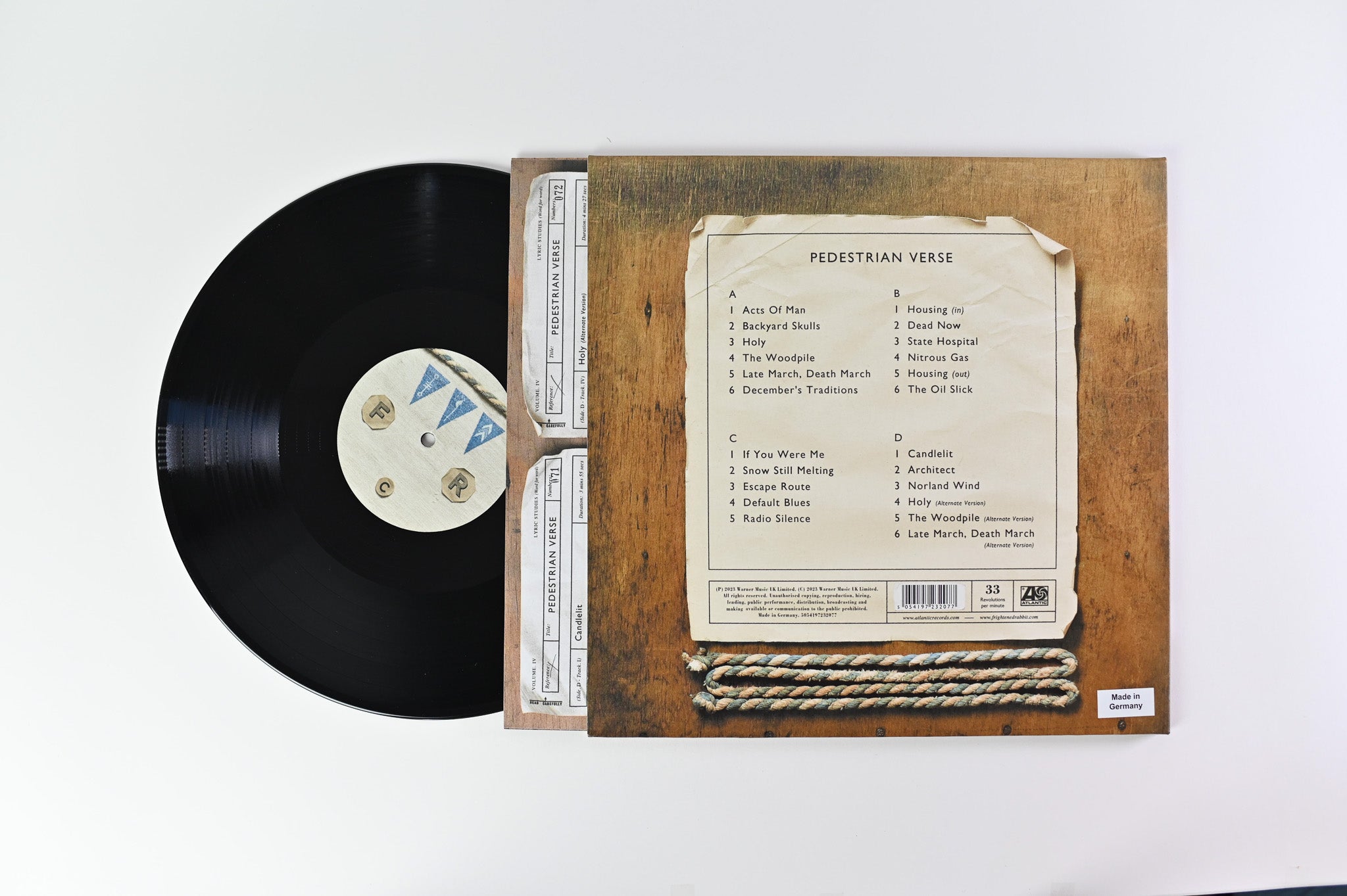 Frightened Rabbit - Pedestrian Verse on Atlantic Blue & Black Marbled Reissue